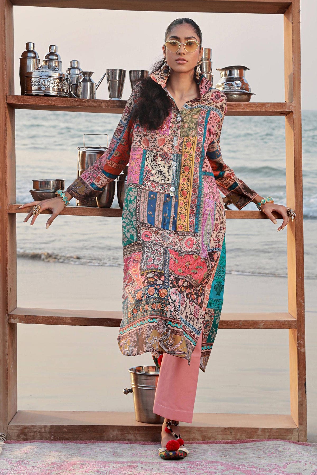 Sana Safinaz | Mahay Spring 24 | H241-014A-2C -  Sana Safinaz Luxury - Original Designer Dress - House of Maryam