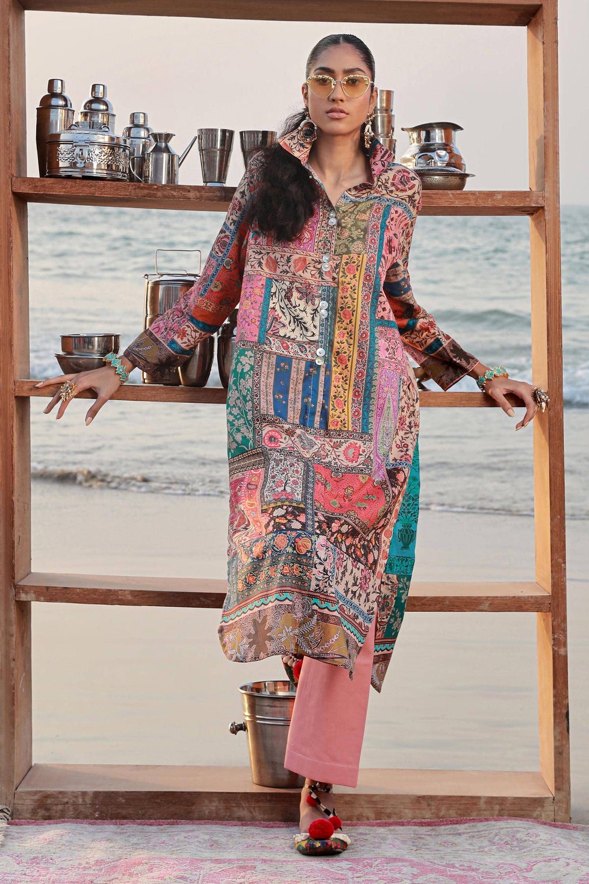 Sana Safinaz | Mahay Spring 24 | H241-014A-2C -  Sana Safinaz Luxury - Original Designer Dress - House of Maryam