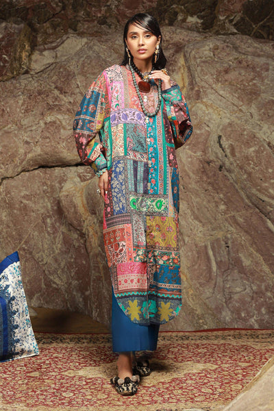 Sana Safinaz | Mahay Spring 24 | H241-014B-2C -  Sana Safinaz Luxury - Original Designer Dress - House of Maryam