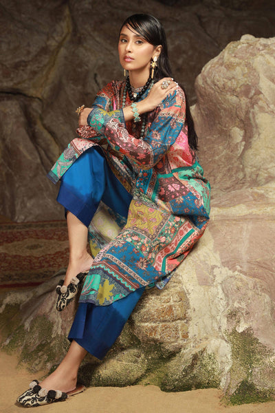 Sana Safinaz | Mahay Spring 24 | H241-014B-2C -  Sana Safinaz Luxury - Original Designer Dress - House of Maryam