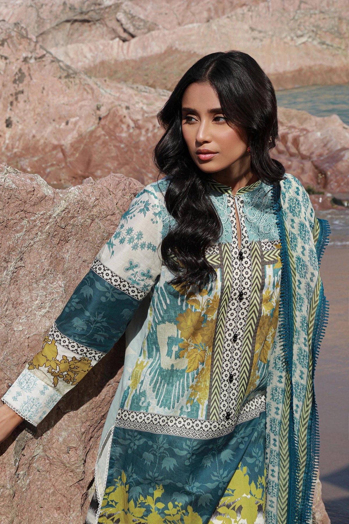 Sana Safinaz | Mahay Spring 24 | H241-015A-2I -  Sana Safinaz Luxury - Original Designer Dress - House of Maryam