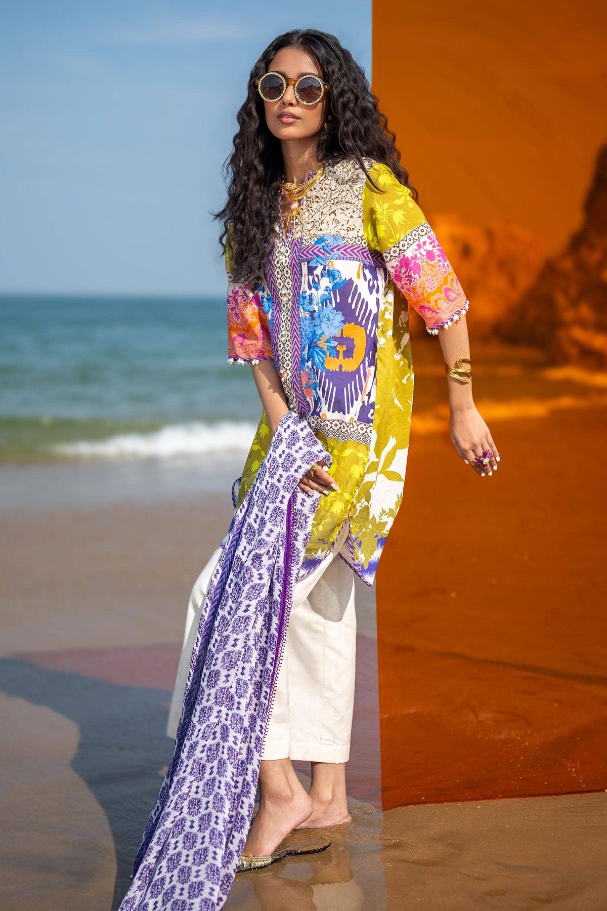 Sana Safinaz | Mahay Spring 24 | H241-015B-2I -  Sana Safinaz Luxury - Original Designer Dress - House of Maryam