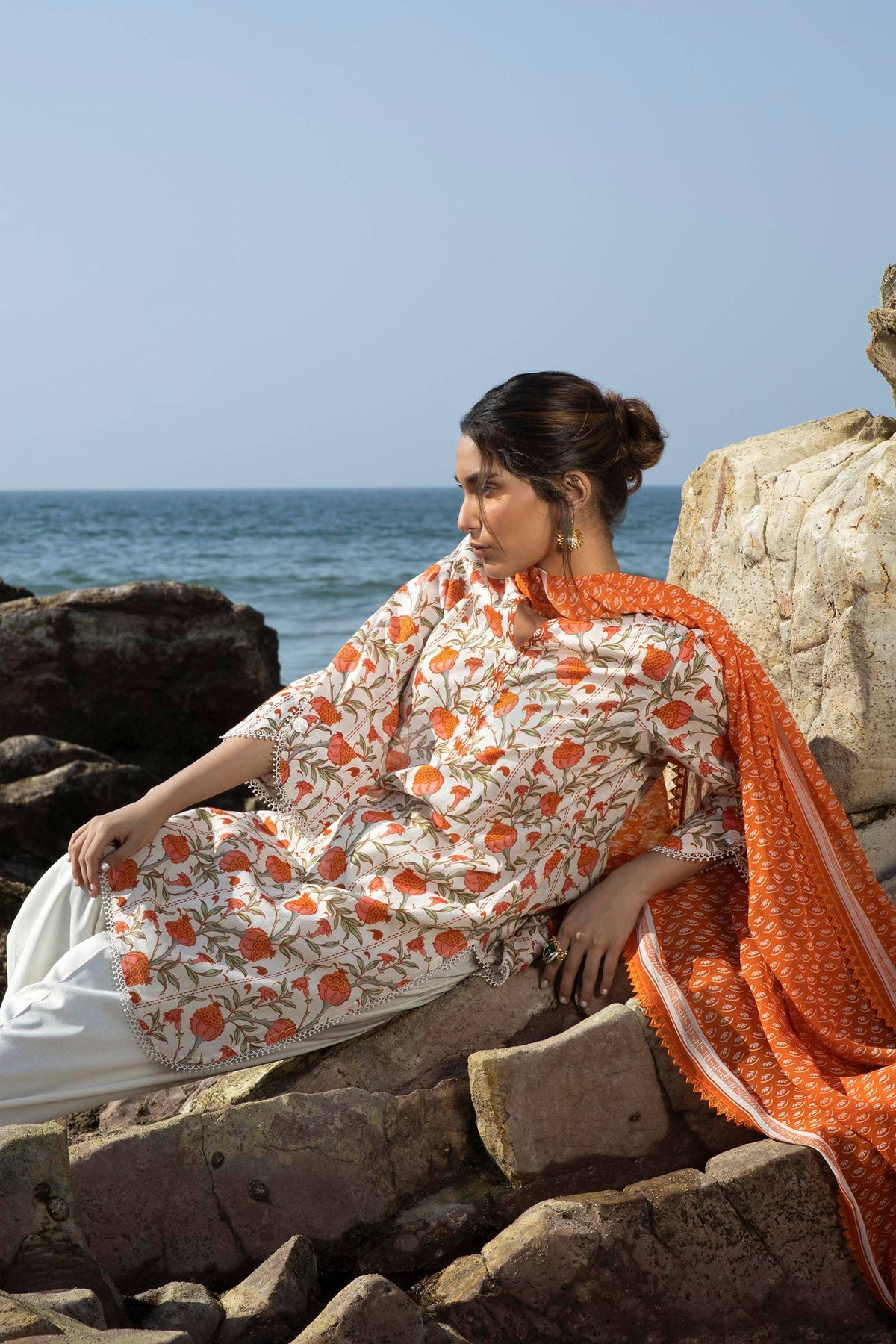 Sana Safinaz | Mahay Spring 24 | H241-002B-2BI -  Sana Safinaz Luxury - Original Designer Dress - House of Maryam