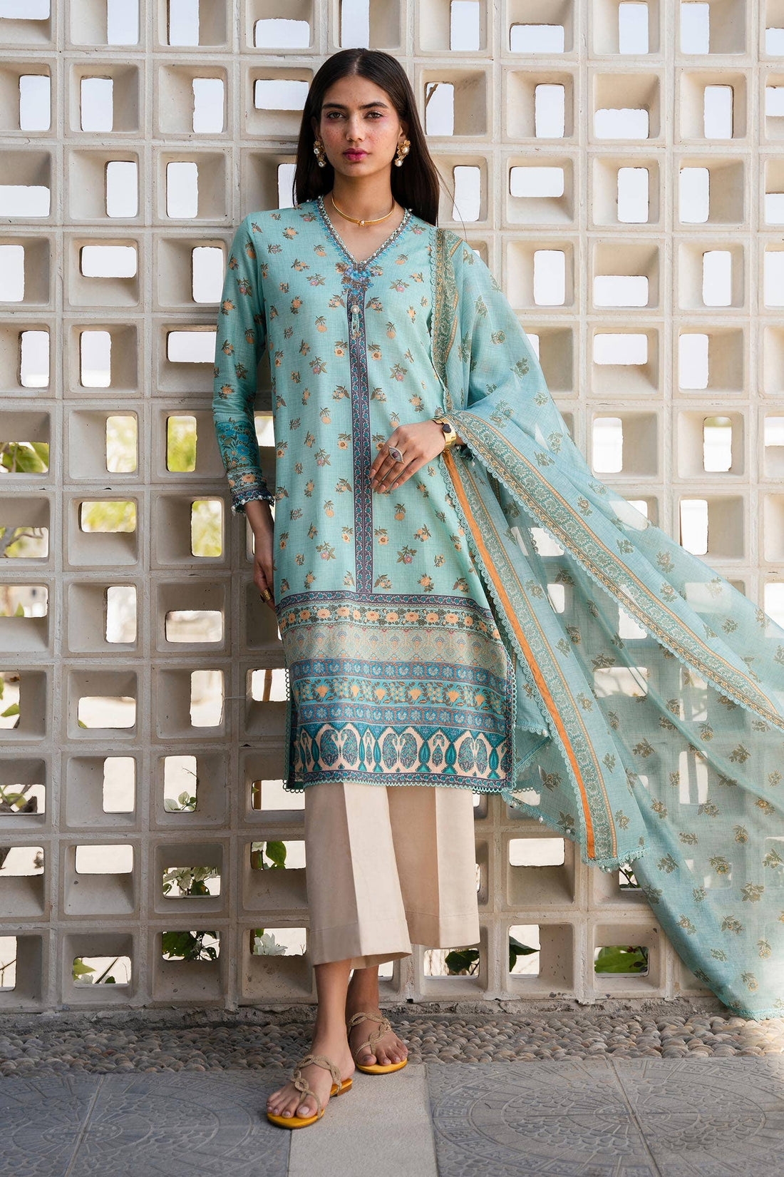 Sana Safinaz | Mahay Spring 24 | H241-017B-2BK -  Sana Safinaz Luxury -  House of Maryam