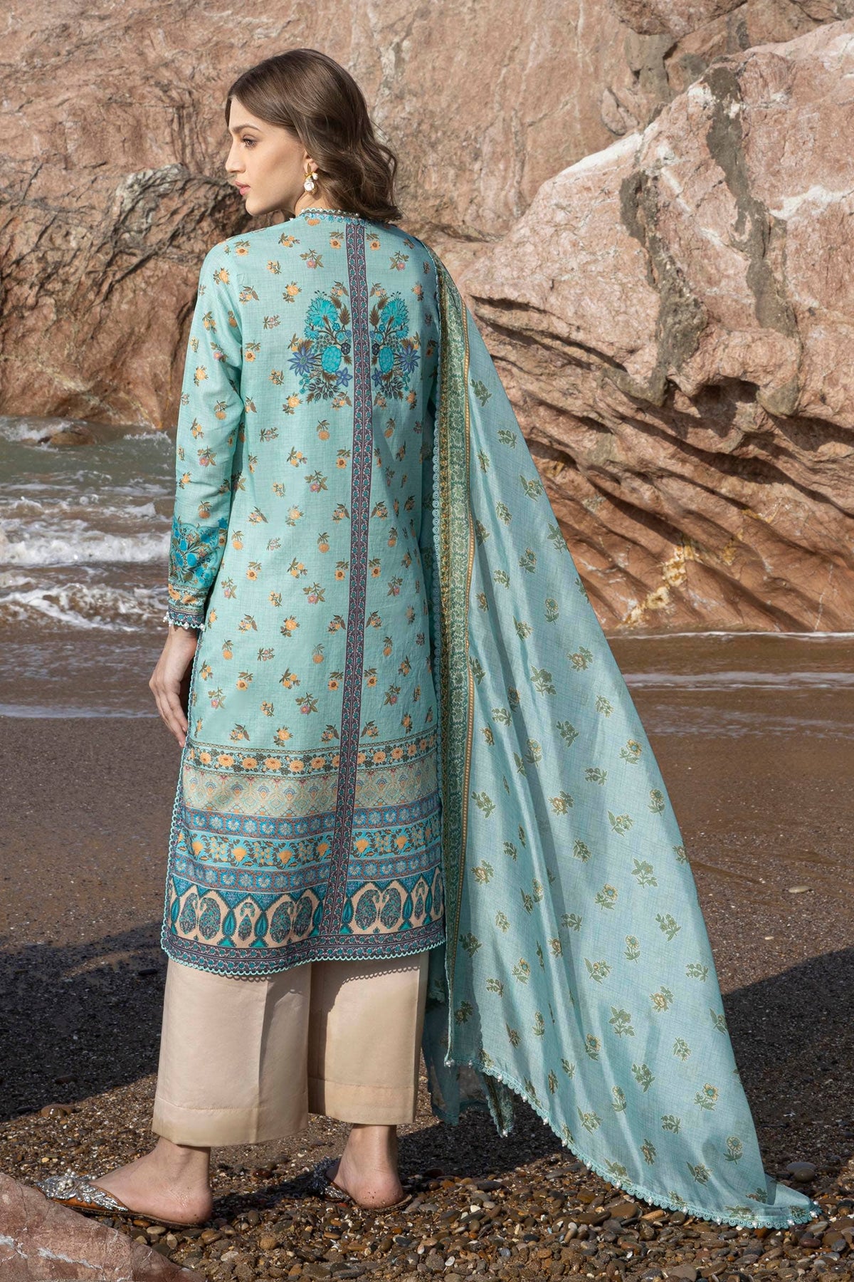 Sana Safinaz | Mahay Spring 24 | H241-017B-2BK -  Sana Safinaz Luxury - Original Designer Dress - House of Maryam