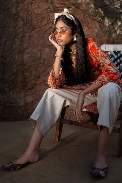 Sana Safinaz | Mahay Spring 24 | H241-018A-2BG -  Sana Safinaz Luxury - Original Designer Dress - House of Maryam