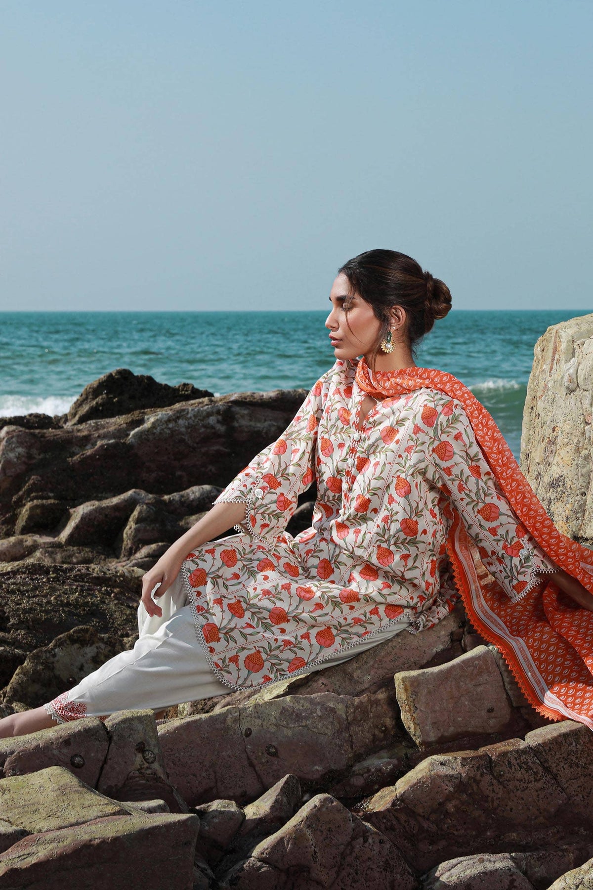 Sana Safinaz | Mahay Spring 24 | H241-002B-2BI -  Sana Safinaz Luxury - Original Designer Dress - House of Maryam
