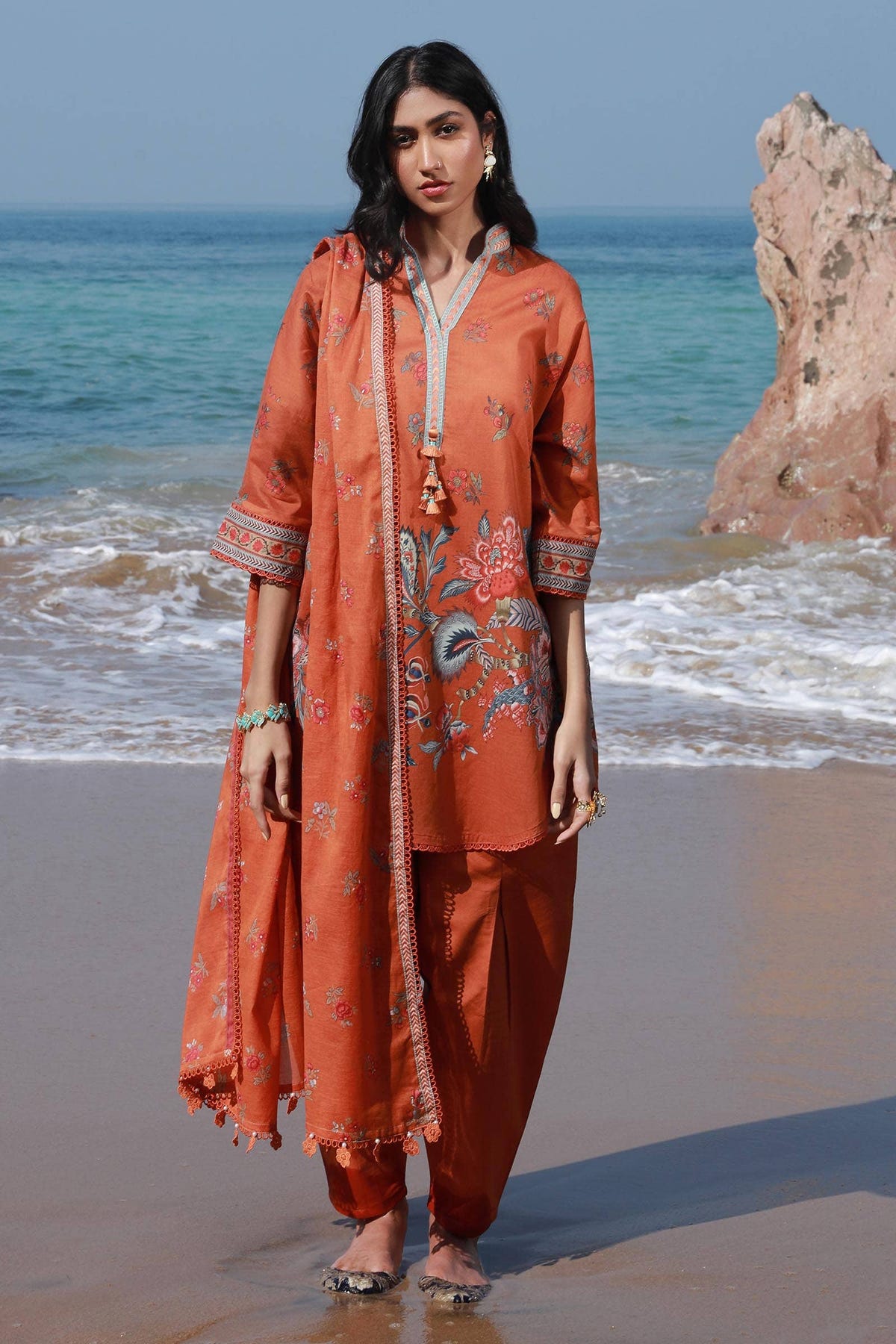 Sana Safinaz | Mahay Spring 24 | H241-020A-3CG -  Sana Safinaz Luxury - Original Designer Dress - House of Maryam