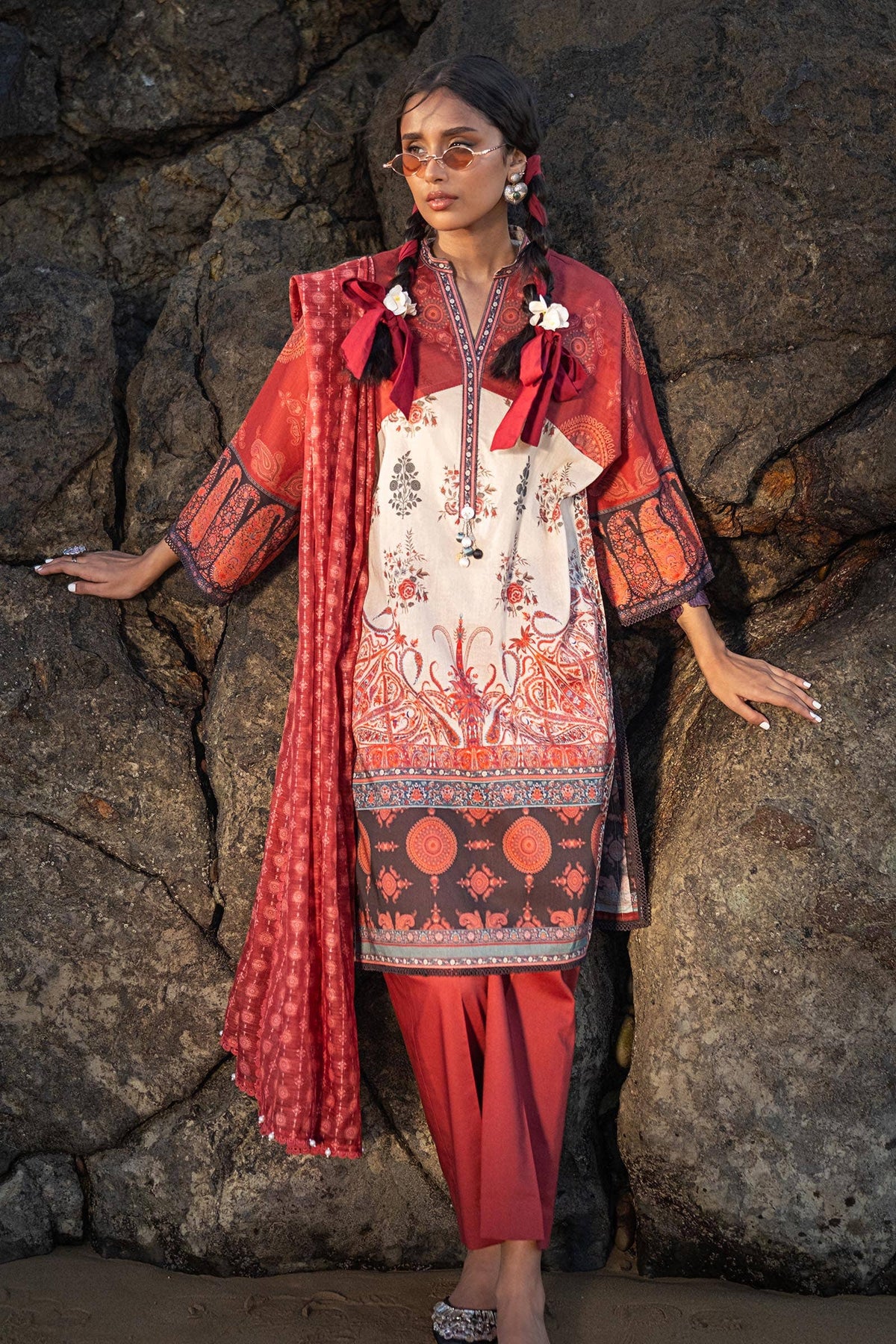 Sana Safinaz | Mahay Spring 24 | H241-021A-3DE -  Sana Safinaz Luxury - Original Designer Dress - House of Maryam