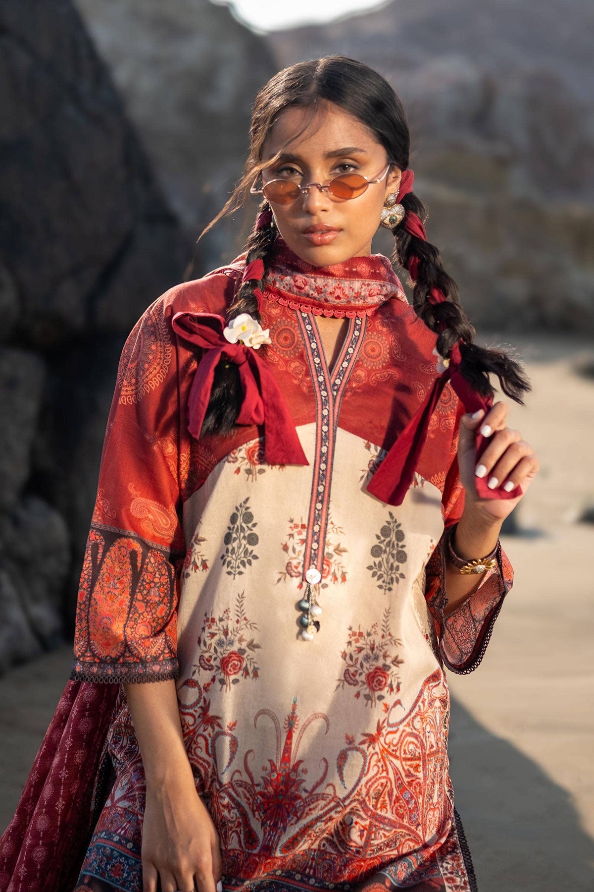 Sana Safinaz | Mahay Spring 24 | H241-021A-3DE -  Sana Safinaz Luxury - Original Designer Dress - House of Maryam