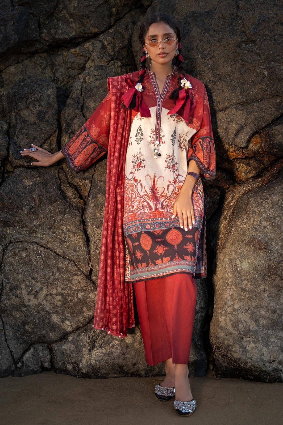 Sana Safinaz | Mahay Spring 24 | H241-021A-3DE -  Sana Safinaz Luxury - Original Designer Dress - House of Maryam