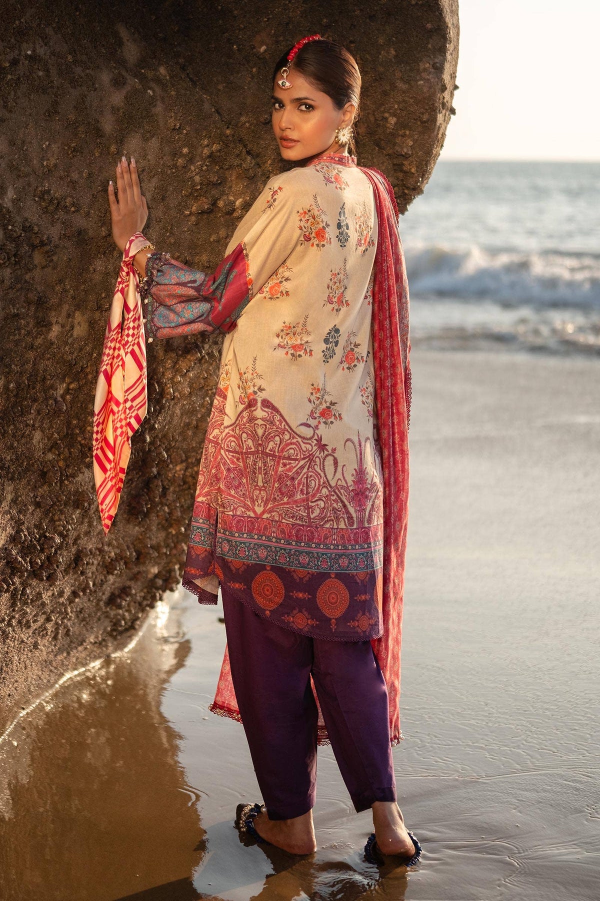Sana Safinaz | Mahay Spring 24 | H241-021B-3DE -  Sana Safinaz Luxury - Original Designer Dress - House of Maryam