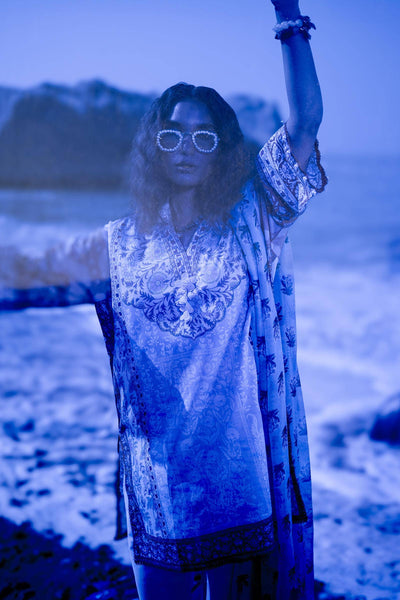 Sana Safinaz | Mahay Spring 24 | H241-003A-2BI -  Sana Safinaz Luxury - Original Designer Dress - House of Maryam
