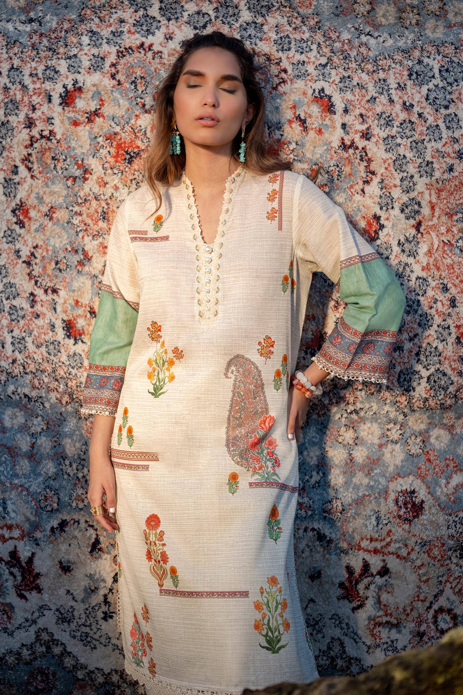Sana Safinaz | Mahay Spring 24 | H241-022A-2BS -  Sana Safinaz Luxury -  House of Maryam
