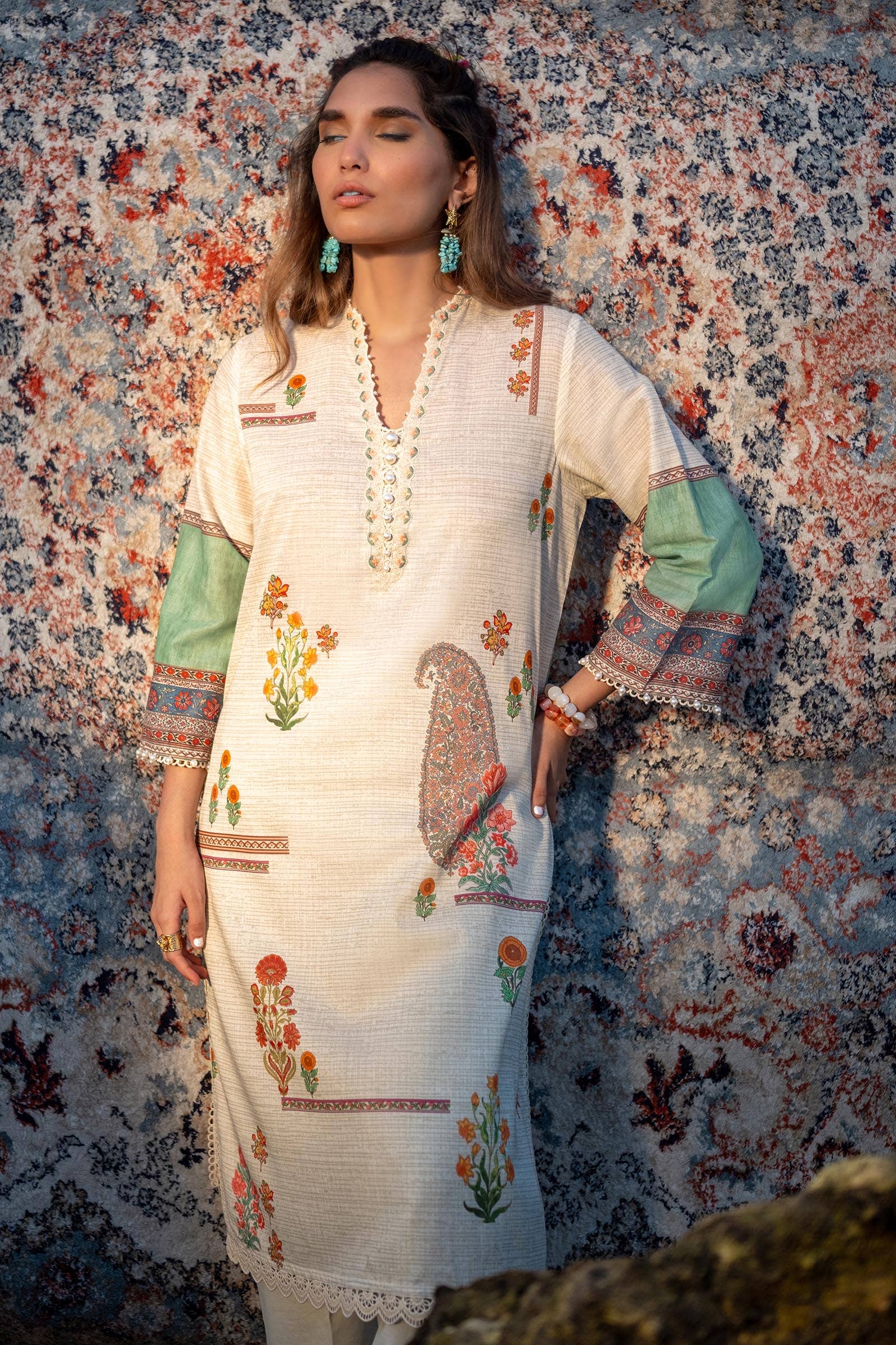 Sana Safinaz | Mahay Spring 24 | H241-022A-2BS -  Sana Safinaz Luxury -  House of Maryam