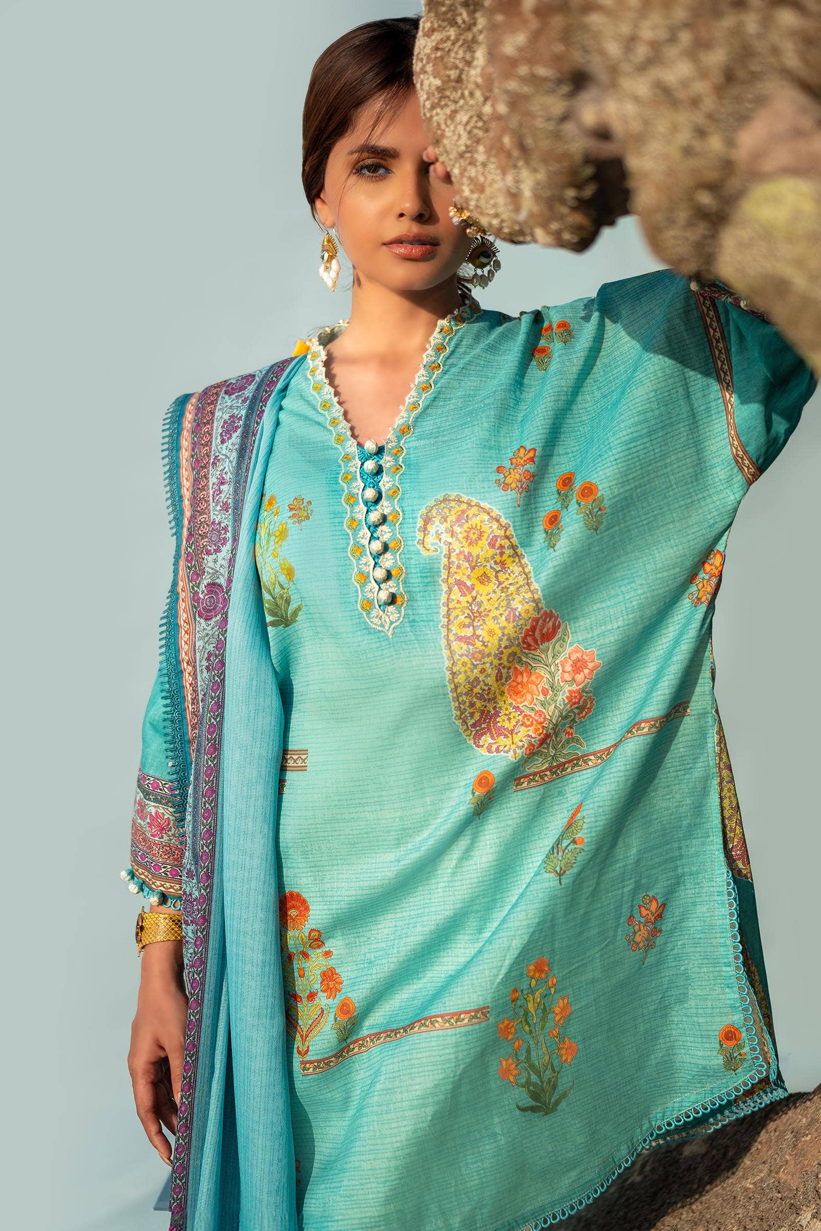 Sana Safinaz | Mahay Spring 24 | H241-022B-2BS -  Sana Safinaz Luxury -  House of Maryam