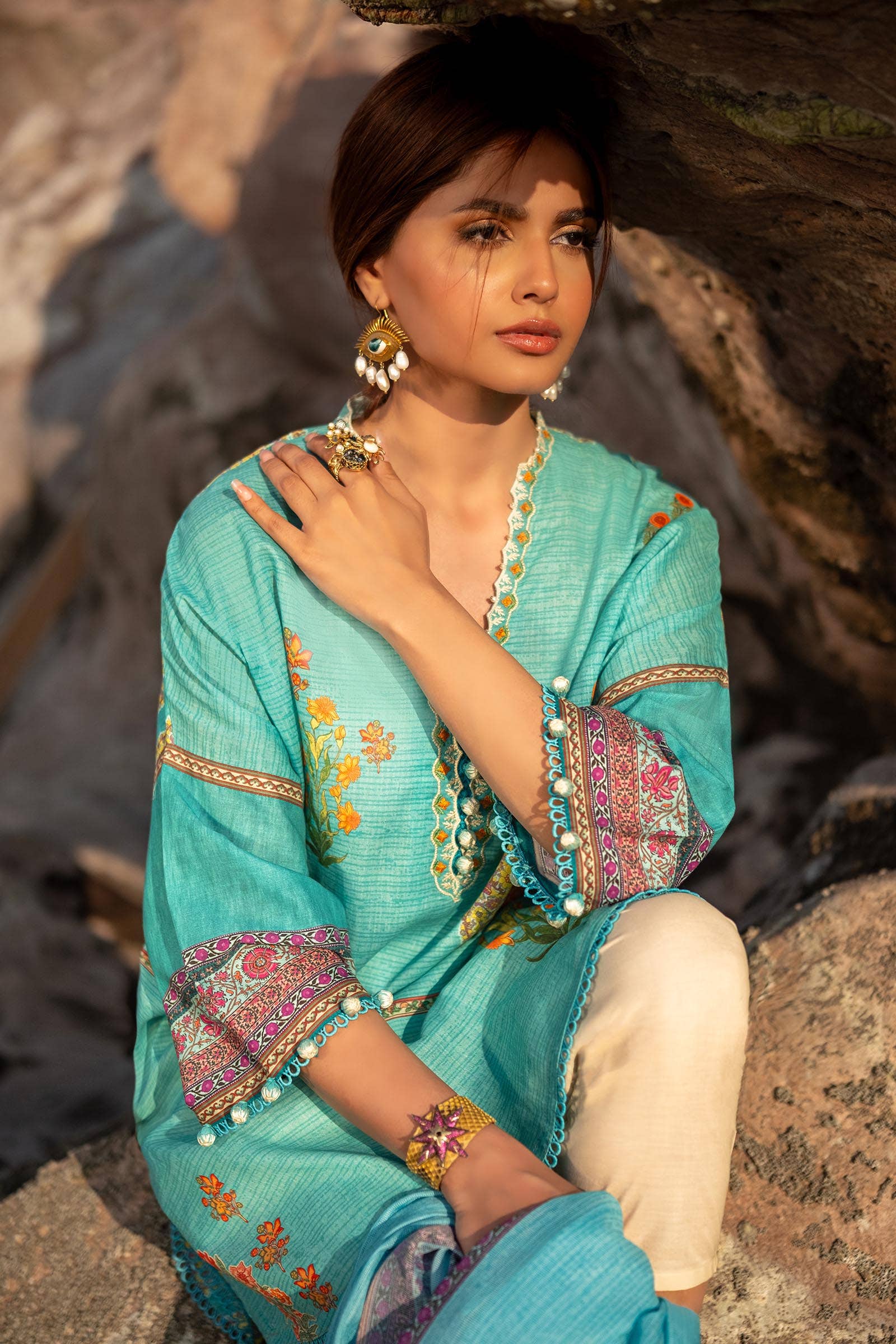 Sana Safinaz | Mahay Spring 24 | H241-022B-2BS -  Sana Safinaz Luxury -  House of Maryam