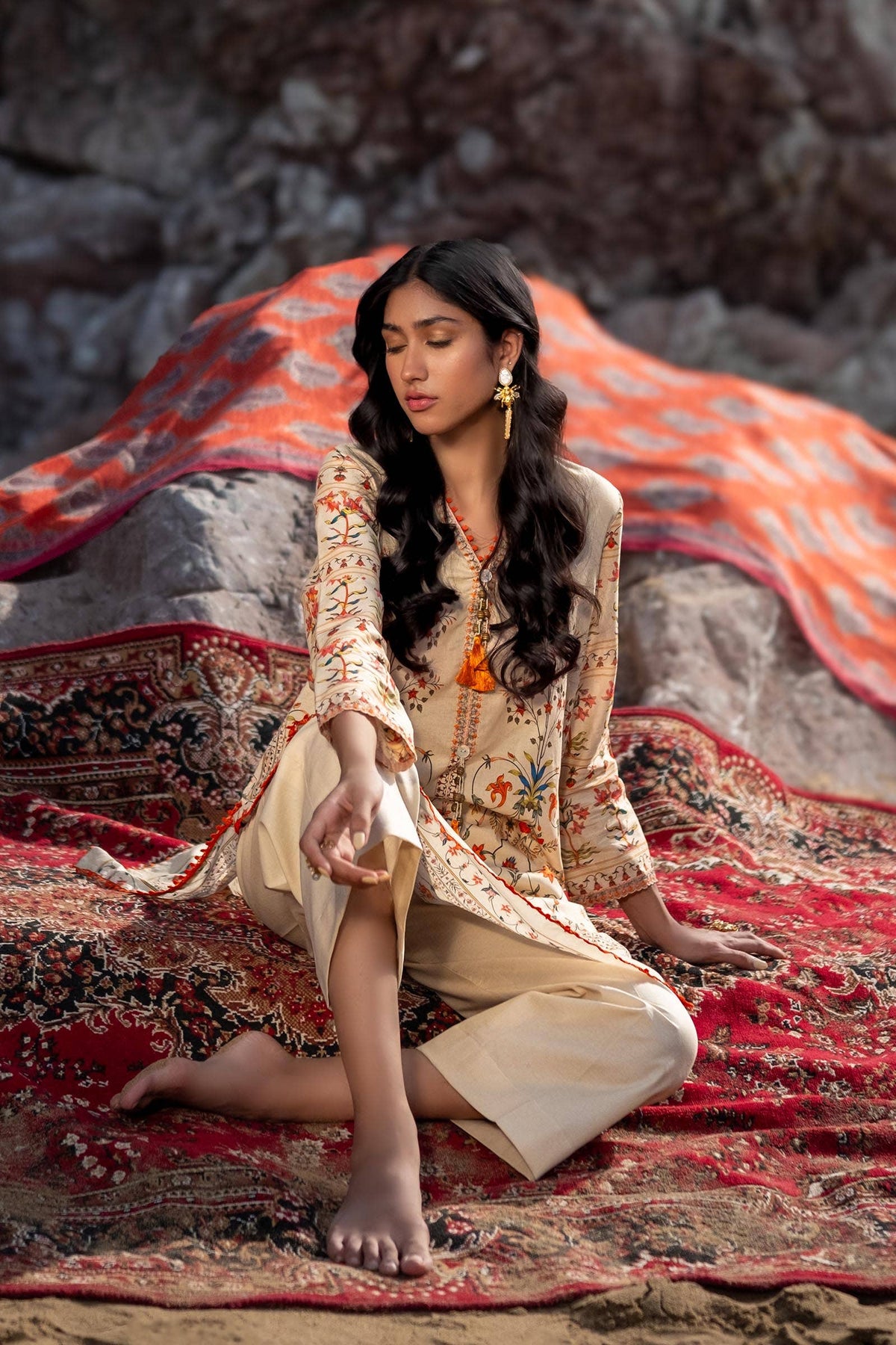 Sana Safinaz | Mahay Spring 24 | H241-023A-2DD -  Sana Safinaz Luxury - Original Designer Dress - House of Maryam