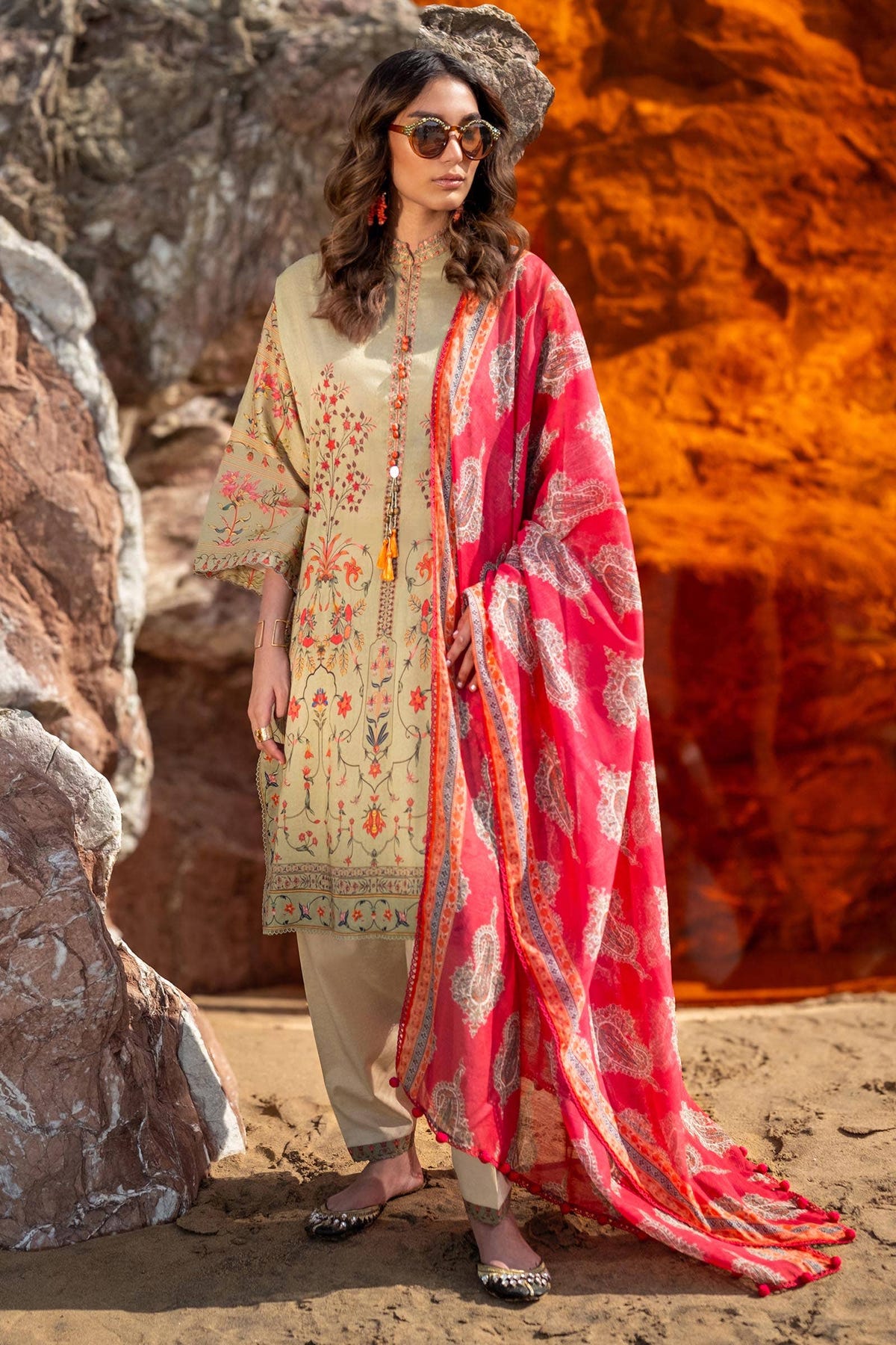 Sana Safinaz | Mahay Spring 24 | H241-023B-2DD -  Sana Safinaz Luxury - Original Designer Dress - House of Maryam