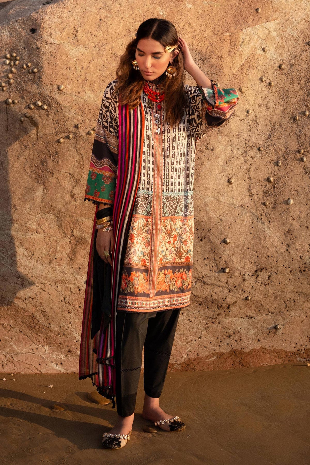 Sana Safinaz | Mahay Spring 24 | H241-024A-2I -  Sana Safinaz Luxury - Original Designer Dress - House of Maryam