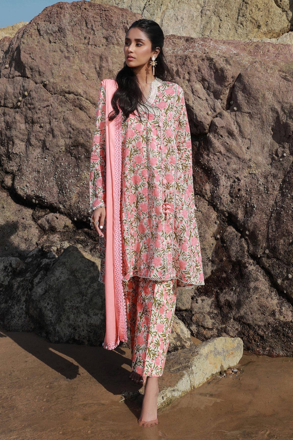 Sana Safinaz | Mahay Spring 24 | H241-004B-3CG -  Sana Safinaz Luxury - Original Designer Dress - House of Maryam