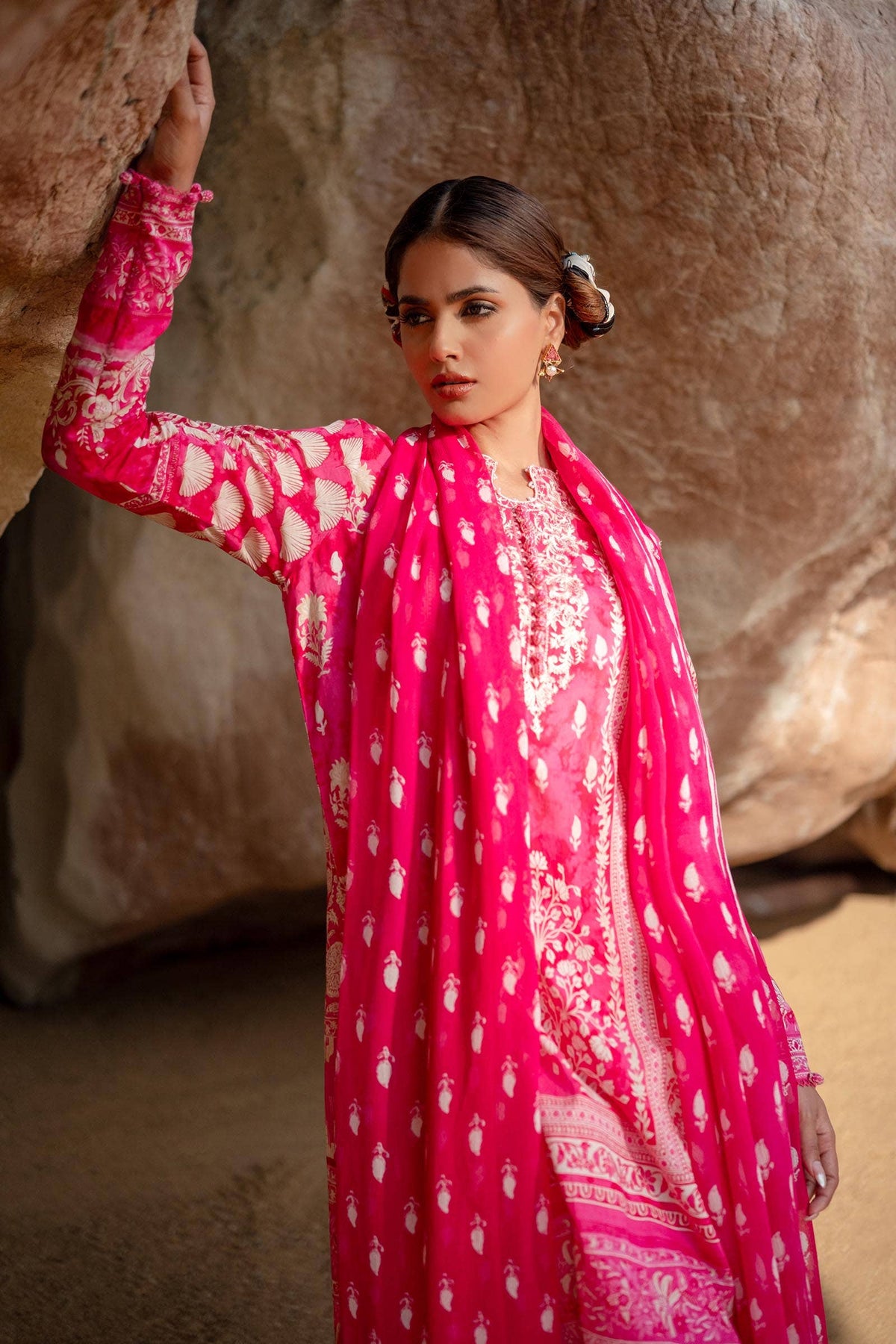 Sana Safinaz | Mahay Spring 24 | H241-005A-3CI -  Sana Safinaz Luxury - Original Designer Dress - House of Maryam