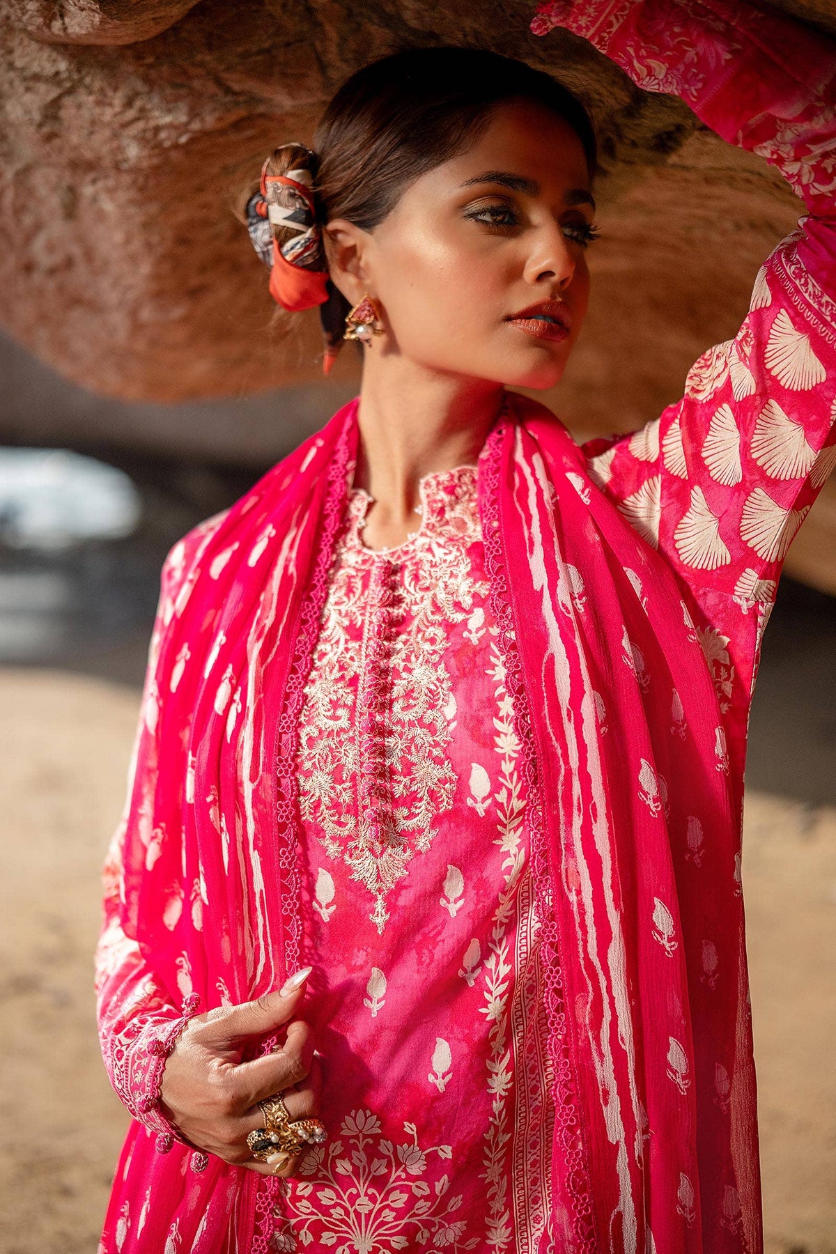 Sana Safinaz | Mahay Spring 24 | H241-005A-3CI -  Sana Safinaz Luxury - Original Designer Dress - House of Maryam