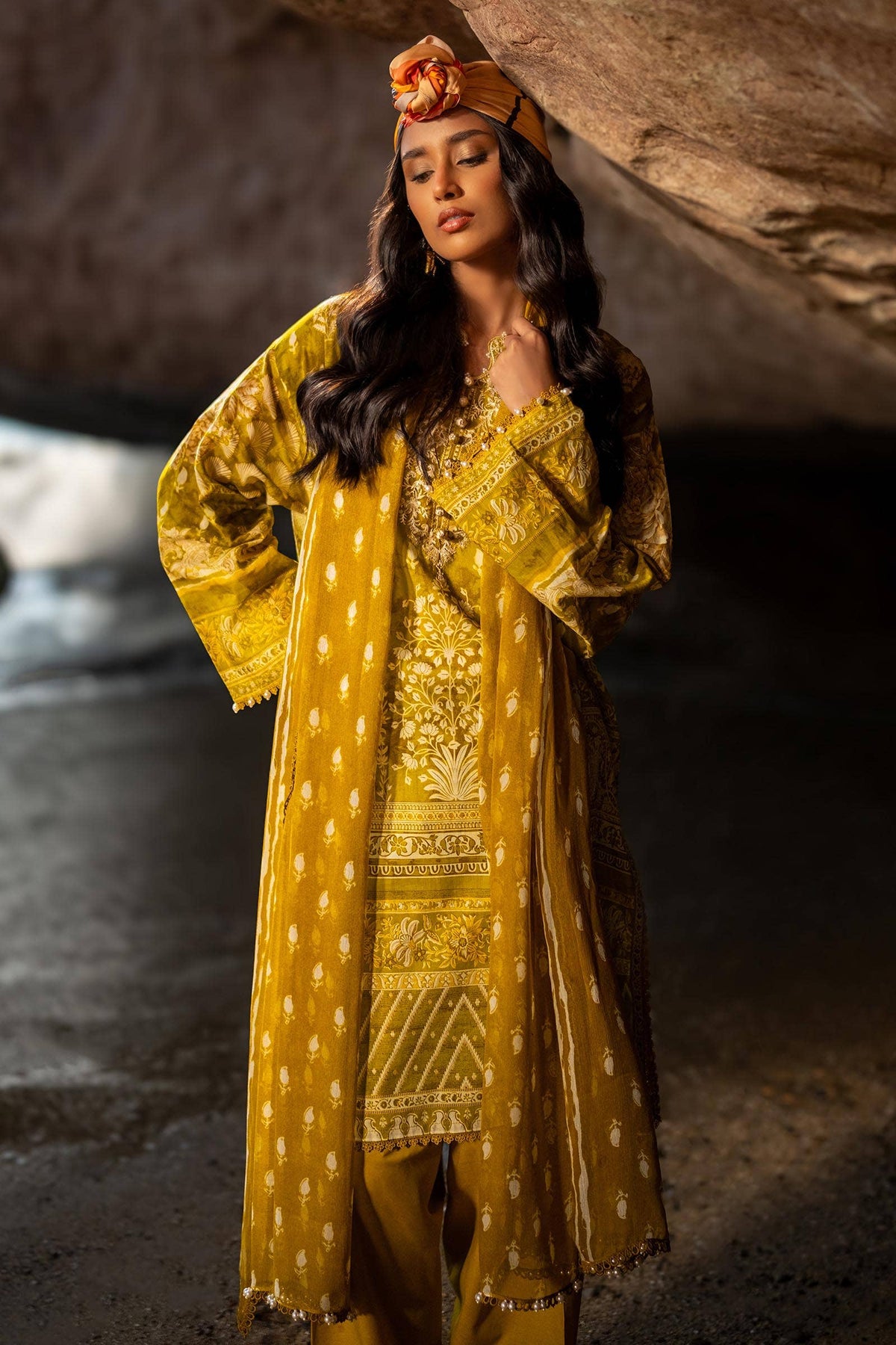 Sana Safinaz | Mahay Spring 24 | H241-005B-3CI -  Sana Safinaz Luxury - Original Designer Dress - House of Maryam