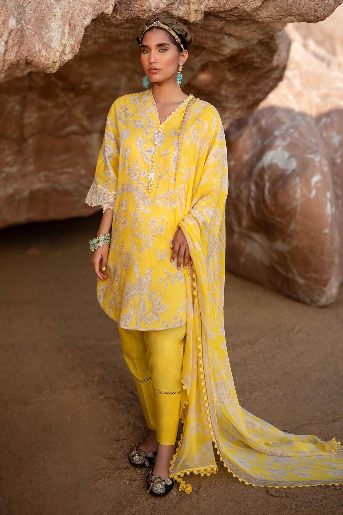 Sana Safinaz | Mahay Spring 24 | H241-001A-3CI -  Sana Safinaz Luxury - Original Designer Dress - House of Maryam