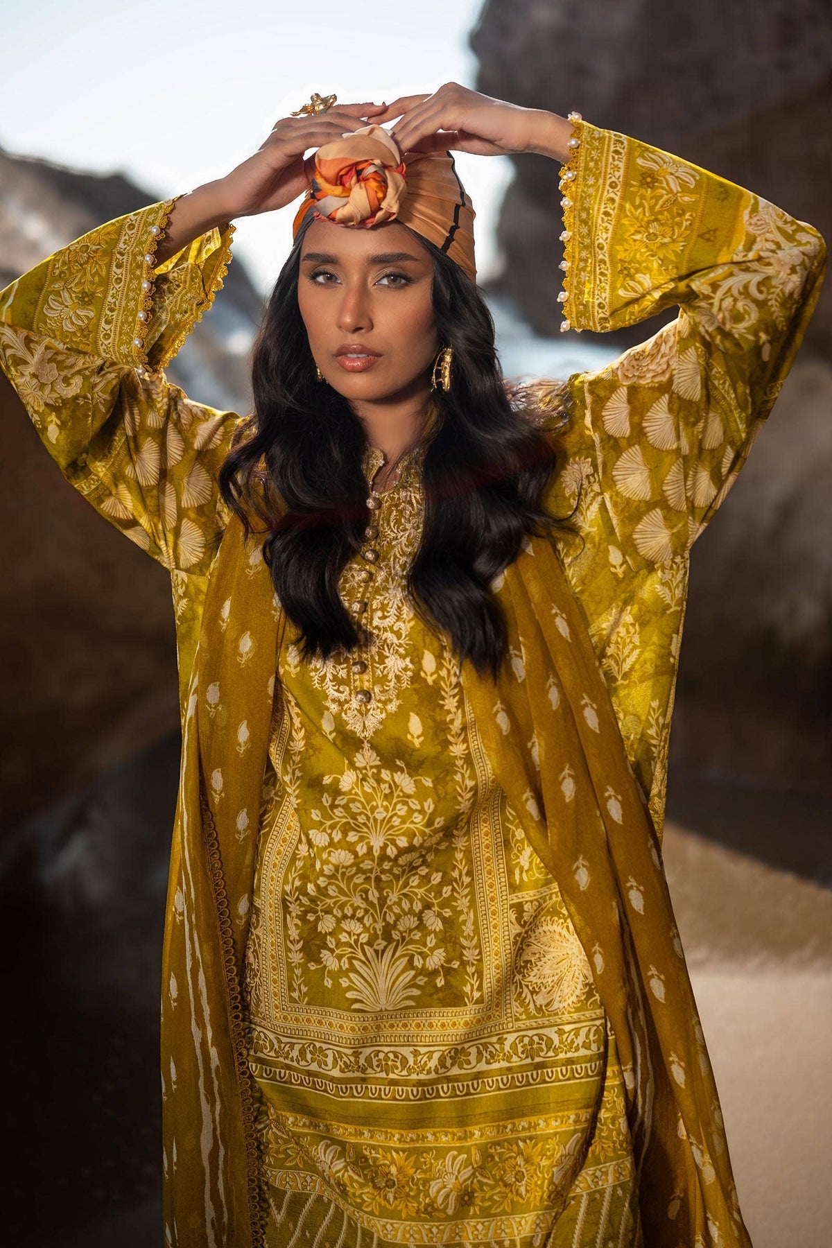 Sana Safinaz | Mahay Spring 24 | H241-005B-3CI -  Sana Safinaz Luxury - Original Designer Dress - House of Maryam