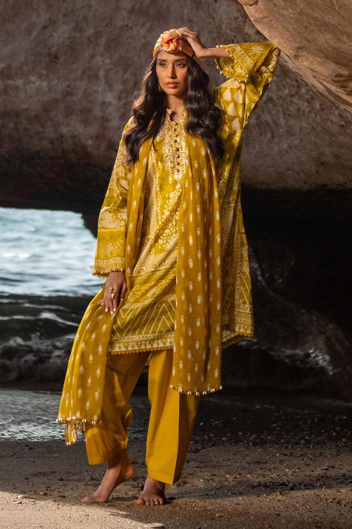 Sana Safinaz | Mahay Spring 24 | H241-005B-3CI -  Sana Safinaz Luxury - Original Designer Dress - House of Maryam