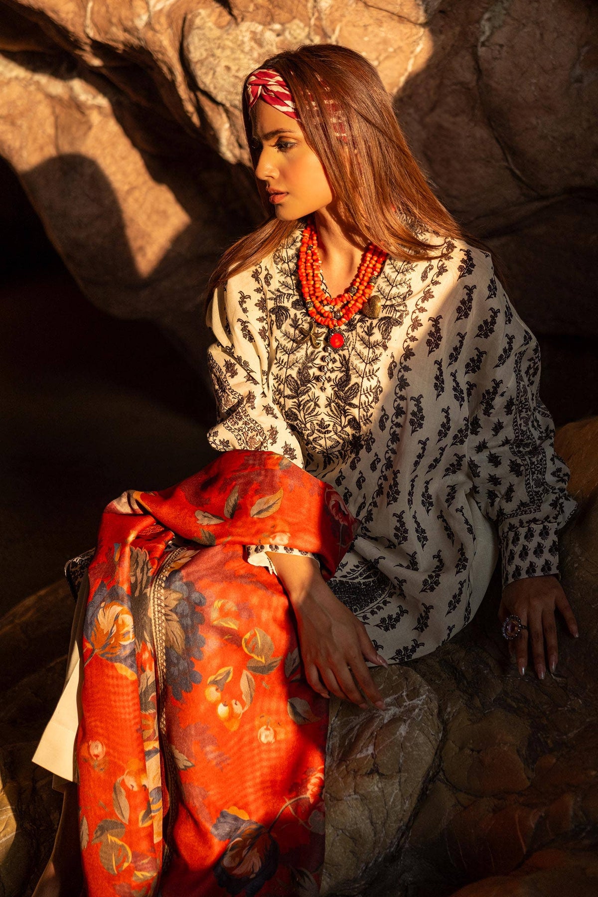 Sana Safinaz | Mahay Spring 24 | H241-006A-2BS -  Sana Safinaz Luxury - Original Designer Dress - House of Maryam