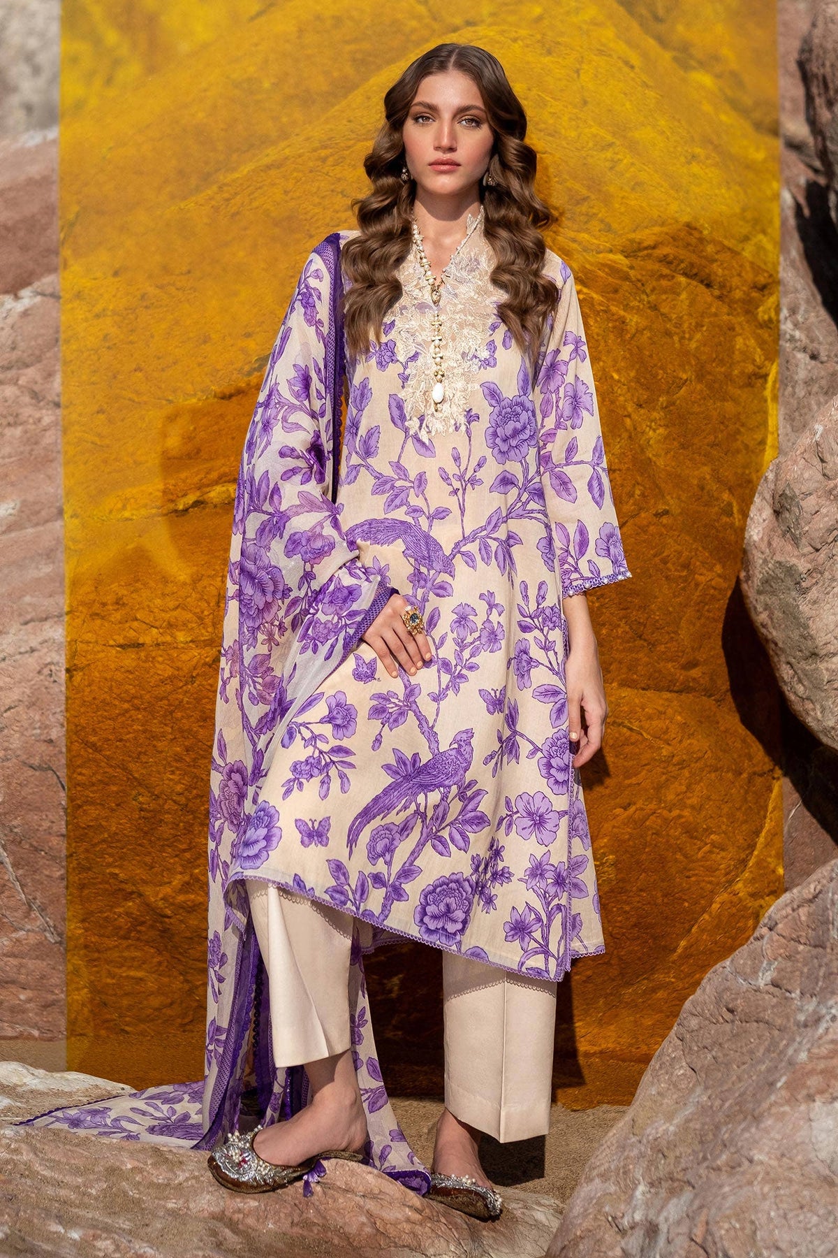 Sana Safinaz | Mahay Spring 24 | H241-001B-3CI -  Sana Safinaz Luxury - Original Designer Dress - House of Maryam