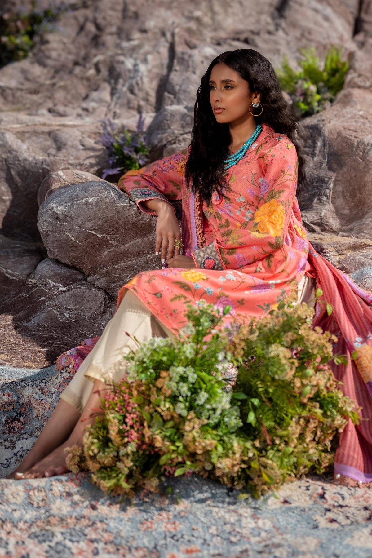 Sana Safinaz | Mahay Spring 24 | H241-007A-2S -  Sana Safinaz Luxury - Original Designer Dress - House of Maryam