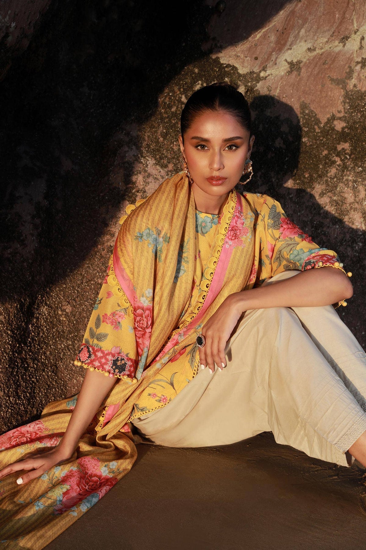 Sana Safinaz | Mahay Spring 24 | H241-007B-2S -  Sana Safinaz Luxury - Original Designer Dress - House of Maryam