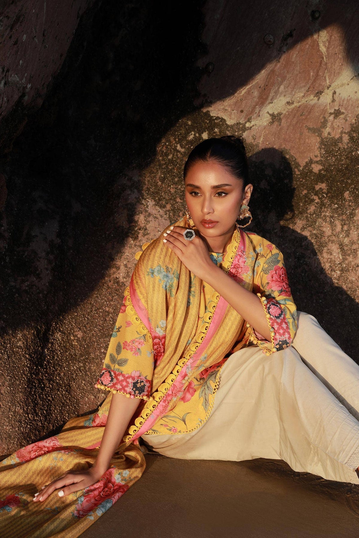Sana Safinaz | Mahay Spring 24 | H241-007B-2S -  Sana Safinaz Luxury - Original Designer Dress - House of Maryam