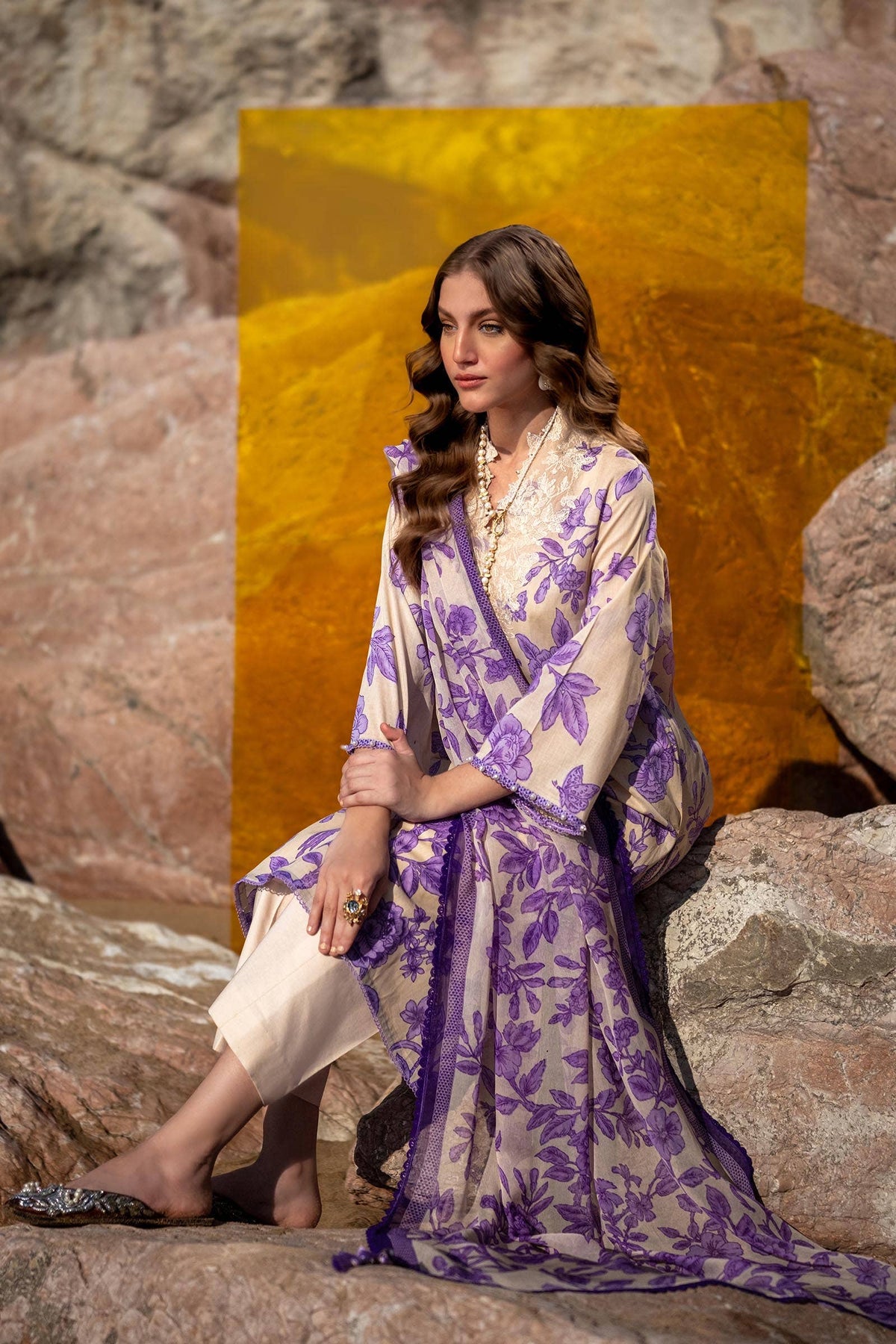 Sana Safinaz | Mahay Spring 24 | H241-001B-3CI -  Sana Safinaz Luxury - Original Designer Dress - House of Maryam