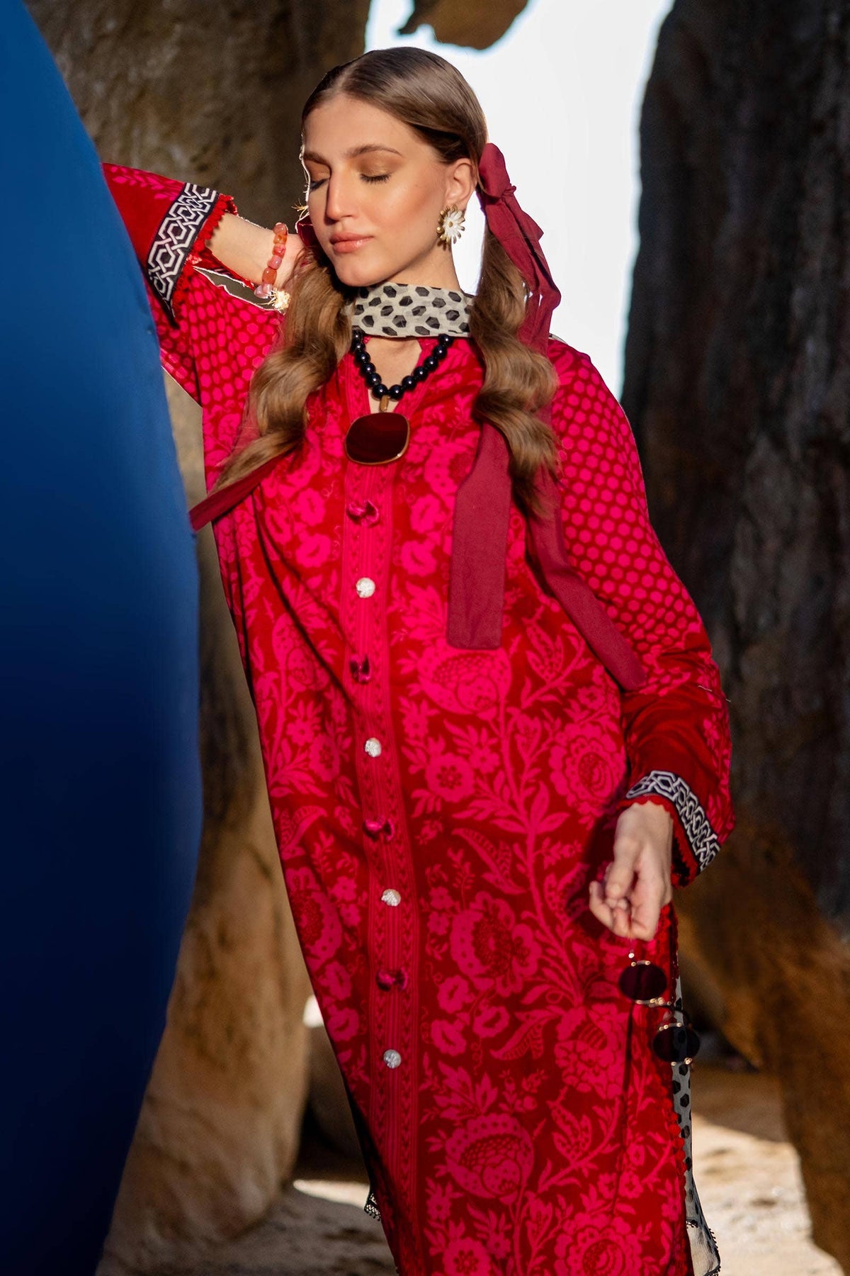 Sana Safinaz | Mahay Spring 24 | H241-010A-3CI -  Sana Safinaz Luxury - Original Designer Dress - House of Maryam