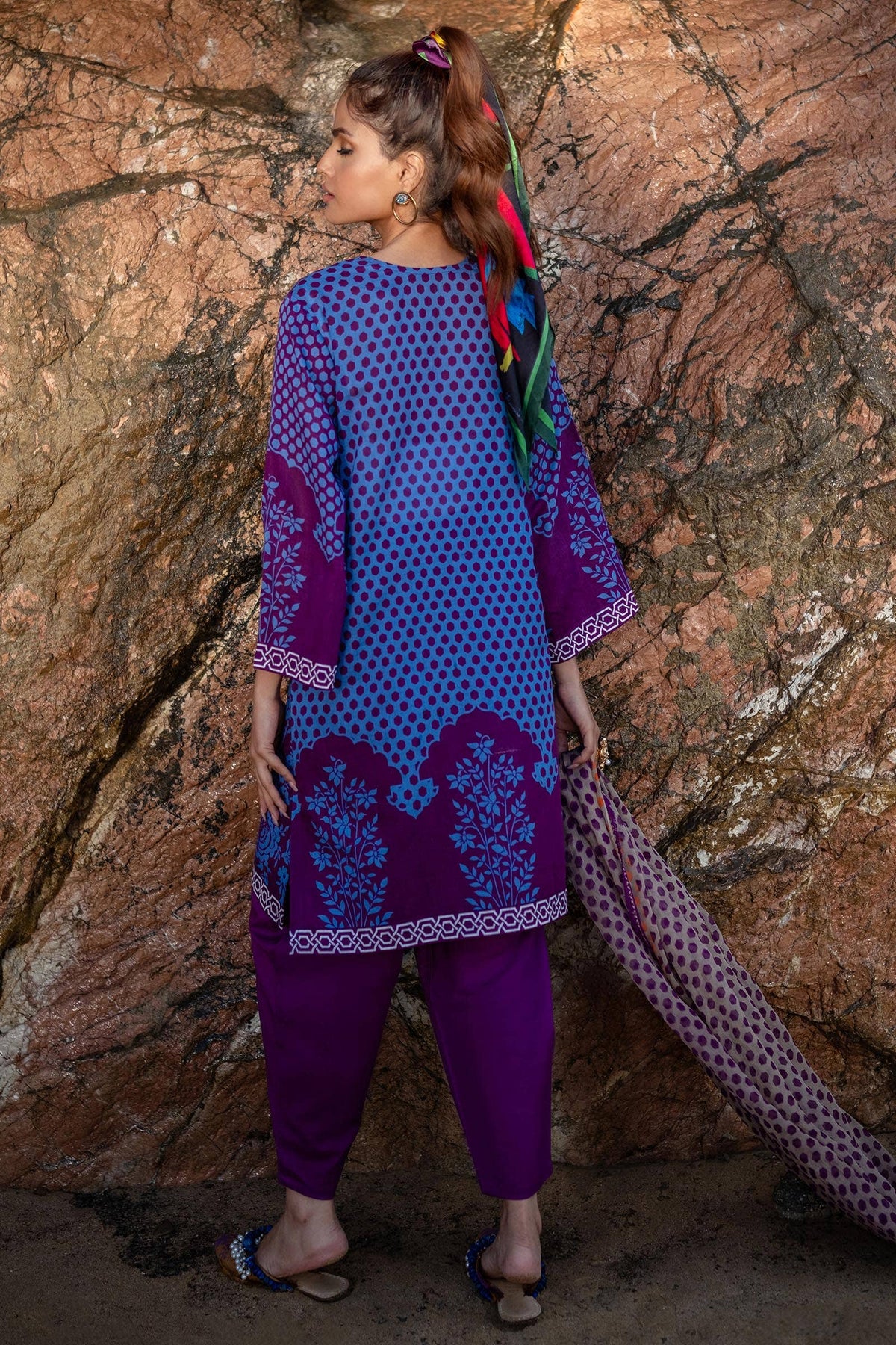 Sana Safinaz | Mahay Spring 24 | H241-010B-3CI -  Sana Safinaz Luxury - Original Designer Dress - House of Maryam