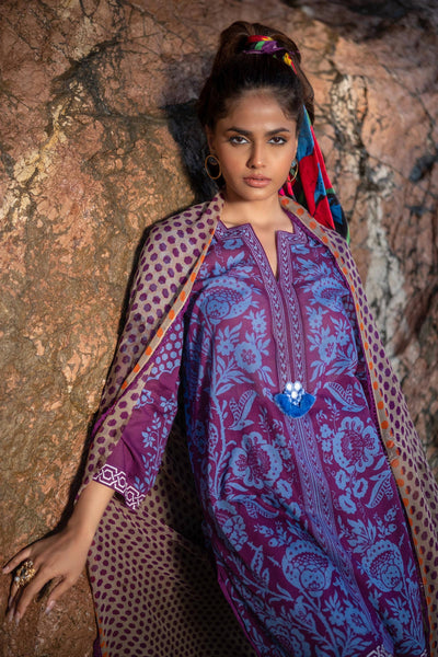 Sana Safinaz | Mahay Spring 24 | H241-010B-3CI -  Sana Safinaz Luxury - Original Designer Dress - House of Maryam