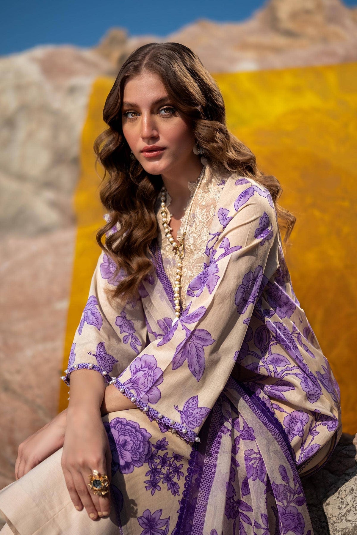 Sana Safinaz | Mahay Spring 24 | H241-001B-3CI -  Sana Safinaz Luxury - Original Designer Dress - House of Maryam