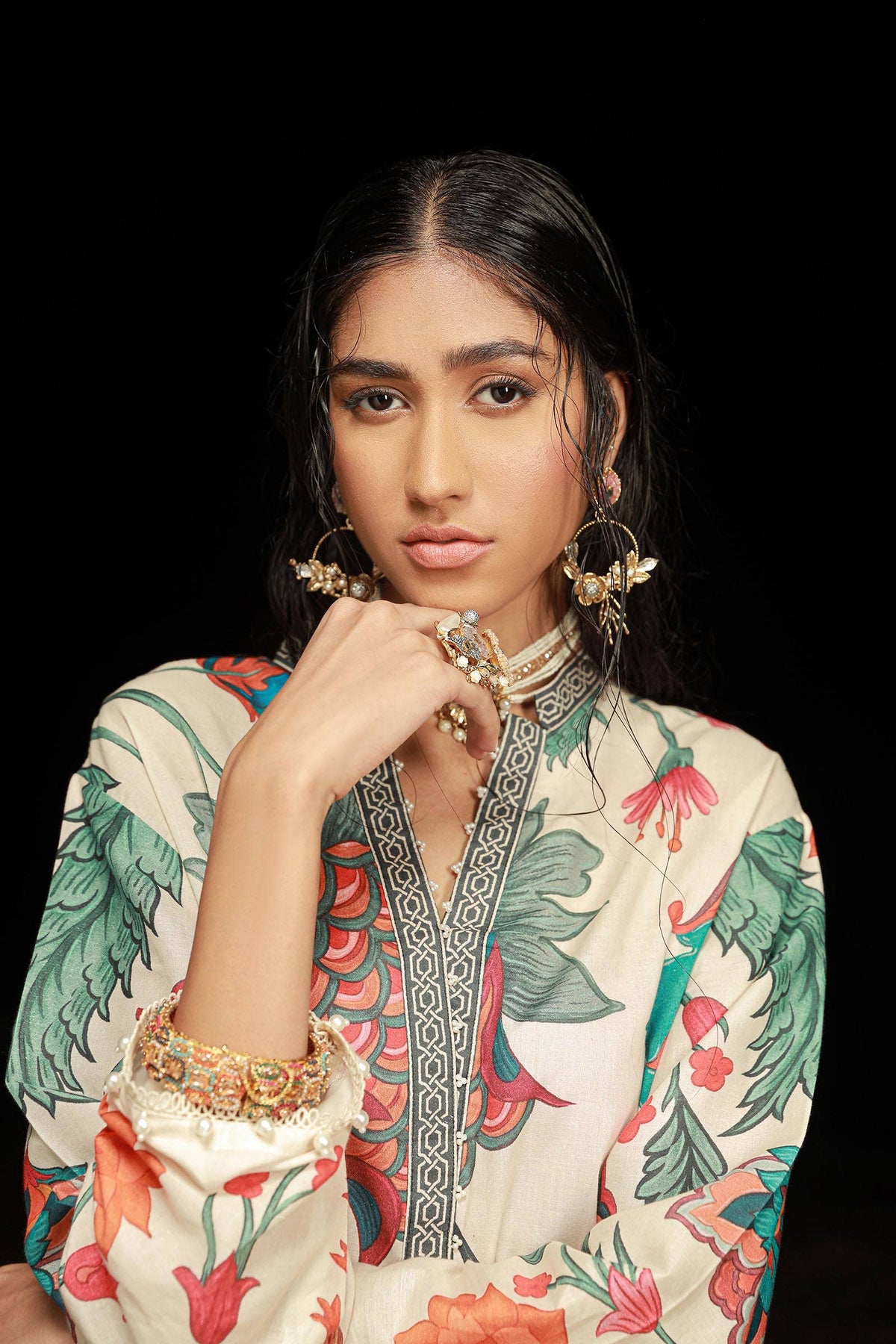 Sana Safinaz | Mahay Spring 24 | H241-011B-2C -  Sana Safinaz Luxury - Original Designer Dress - House of Maryam