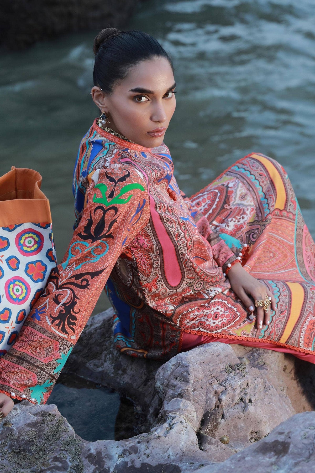 Sana Safinaz | Mahay Spring 24 | H241-012A-2C -  Sana Safinaz Luxury - Original Designer Dress - House of Maryam