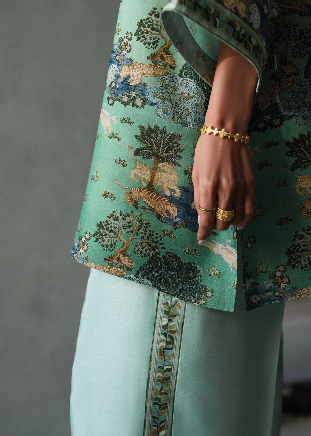Mahgul | Mahsa Formals | Mint Whisper-Brand:Mahgul-Type:Ladies Clothes-Pale Mint Green-Silk-House of Maryam- Buy in UK, USA
