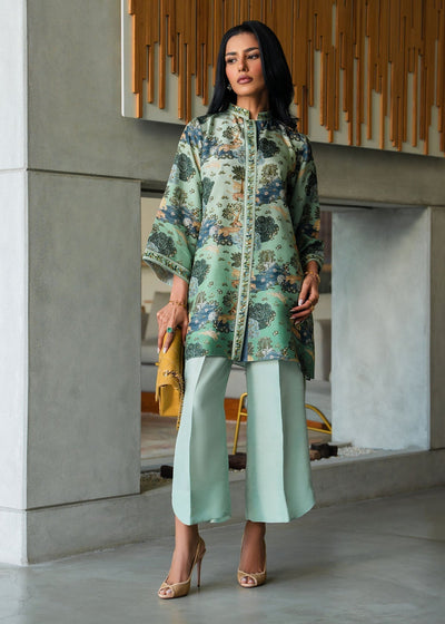 Mahgul | Mahsa Formals | Mint Whisper-Brand:Mahgul-Type:Ladies Clothes-Pale Mint Green-Silk-House of Maryam- Buy in UK, USA