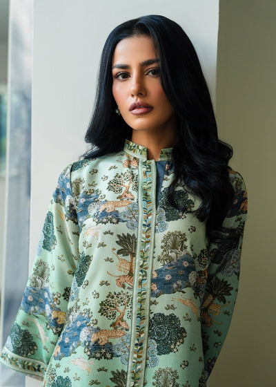 Mahgul | Mahsa Formals | Mint Whisper-Brand:Mahgul-Type:Ladies Clothes-Pale Mint Green-Silk-House of Maryam- Buy in UK, USA