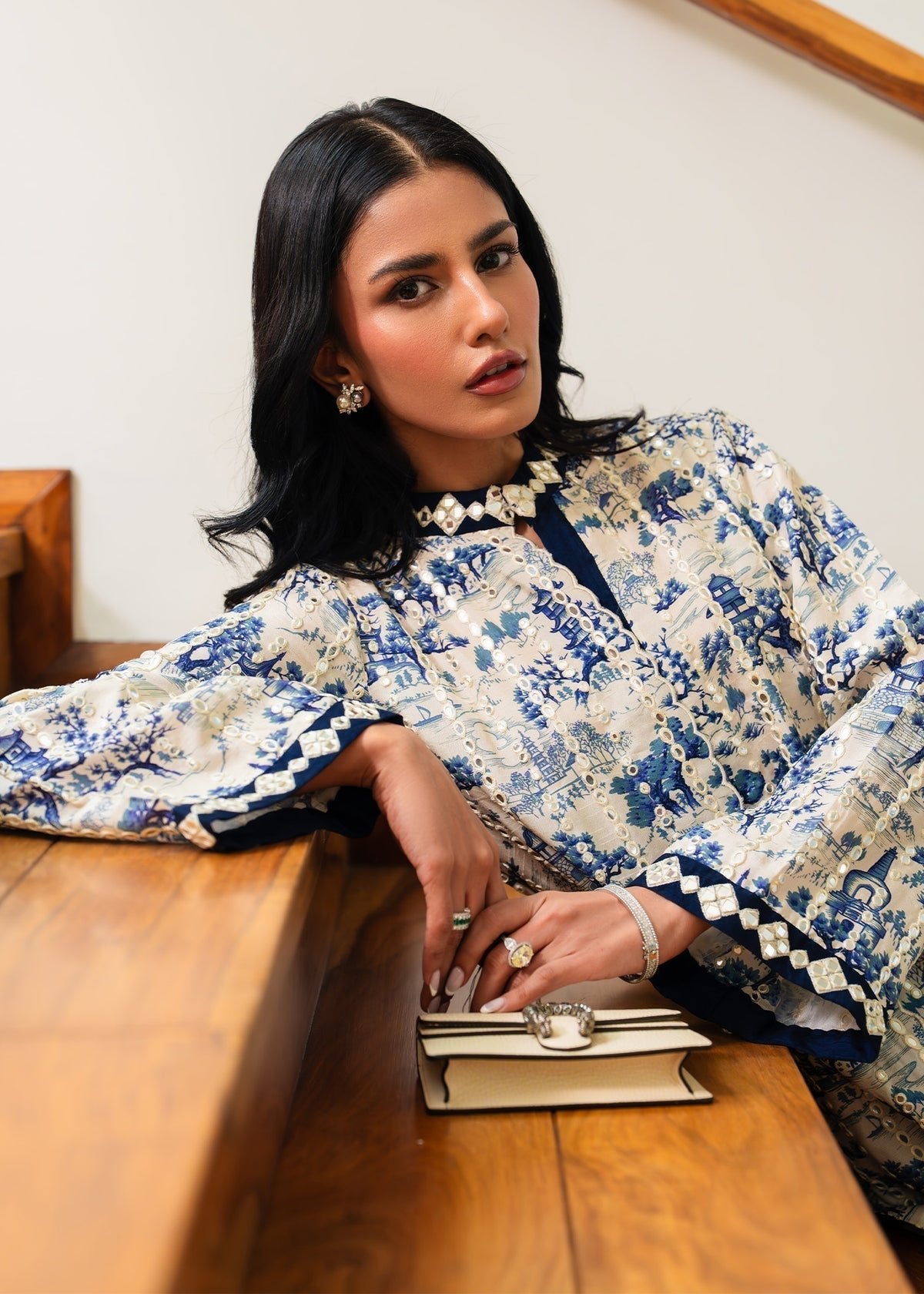 Mahgul | Mahsa Formals | Seraphine-Brand:Mahgul-Type:Ladies Clothes-Dusty White-Silk-House of Maryam- Buy in UK, USA