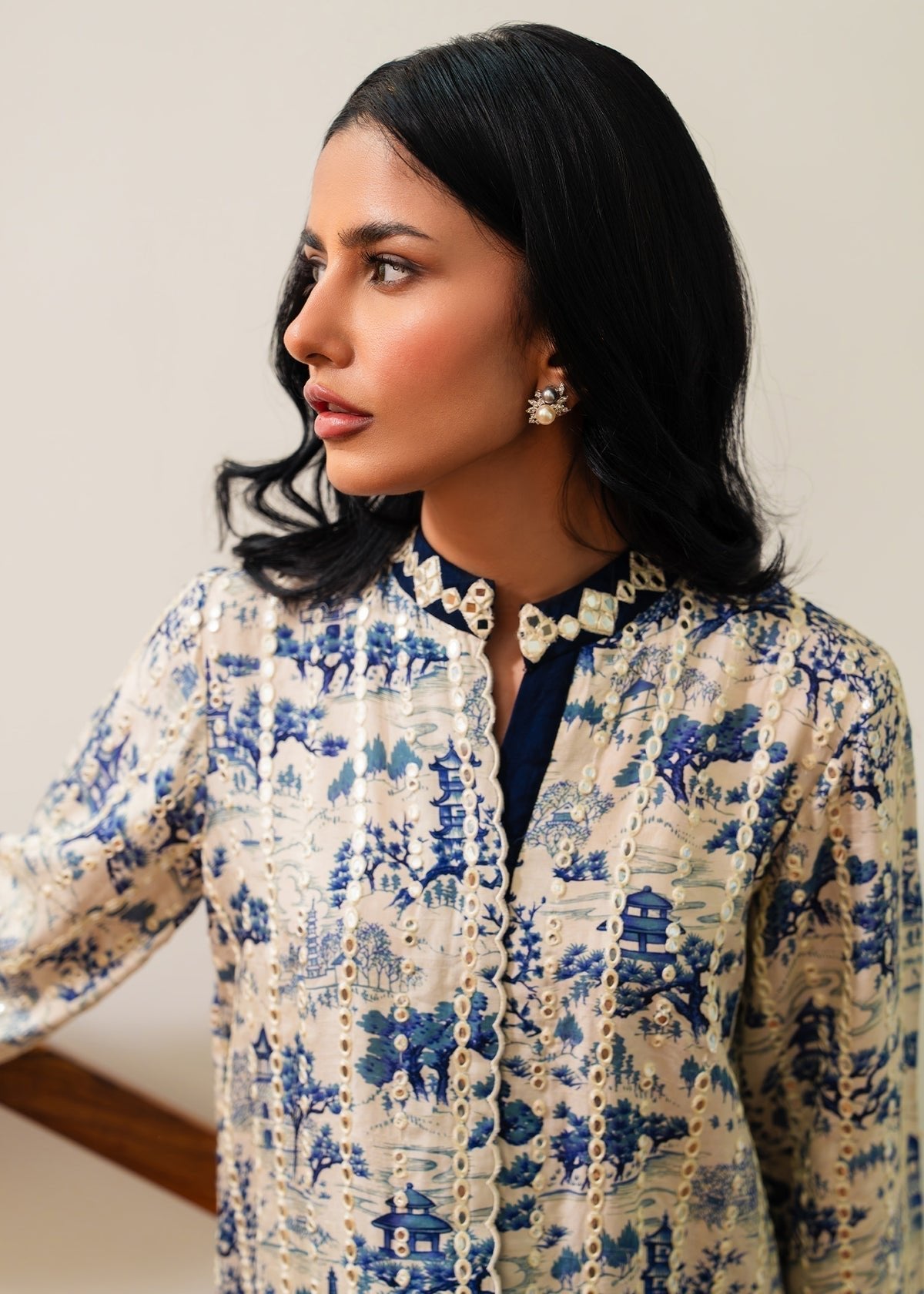 Mahgul | Mahsa Formals | Seraphine-Brand:Mahgul-Type:Ladies Clothes-Dusty White-Silk-House of Maryam- Buy in UK, USA