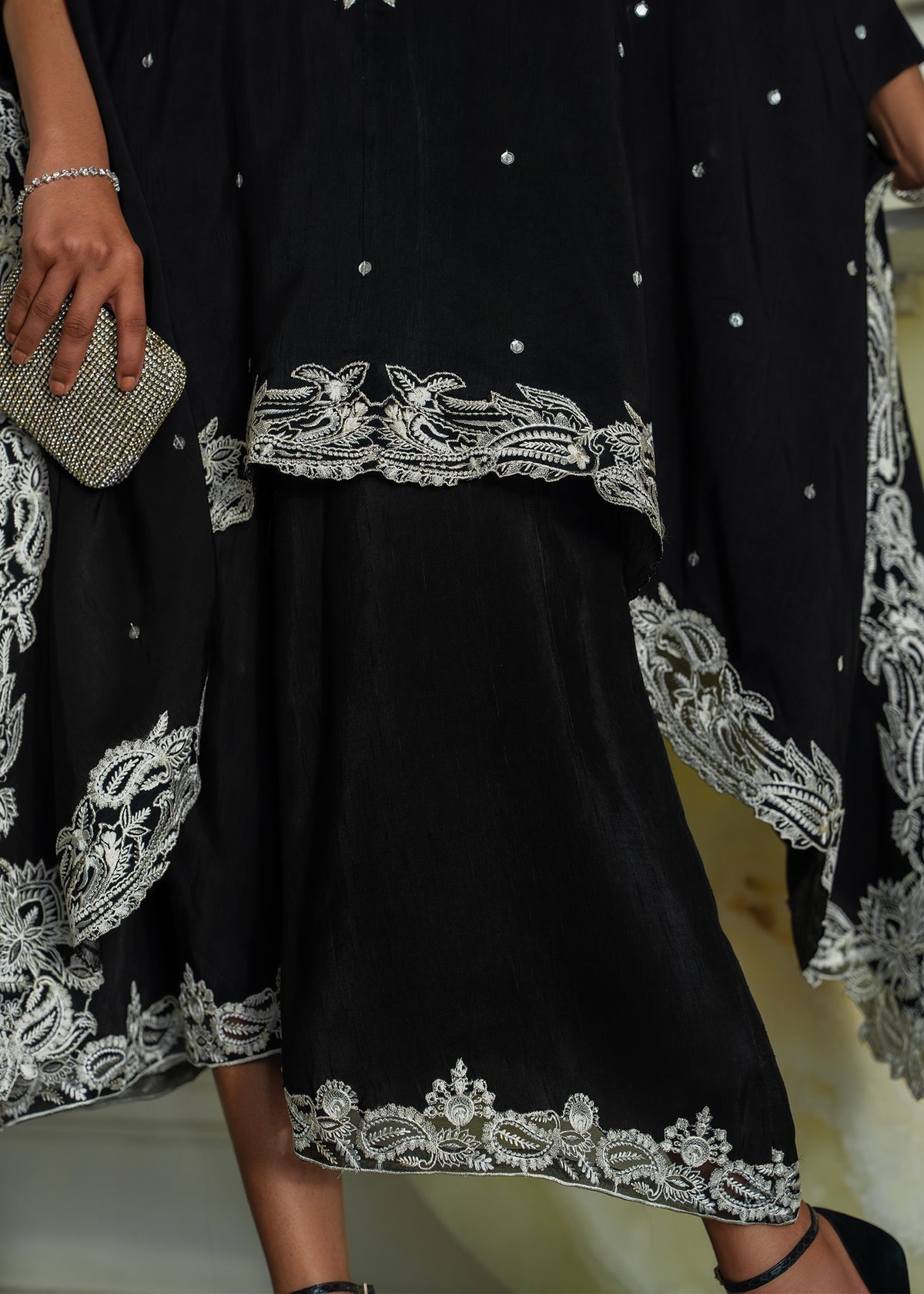 Mahgul | Mahsa Formals | Shadow Luxe-Brand:Mahgul-Type:Ladies Clothes-Black-Silk-House of Maryam- Buy in UK, USA