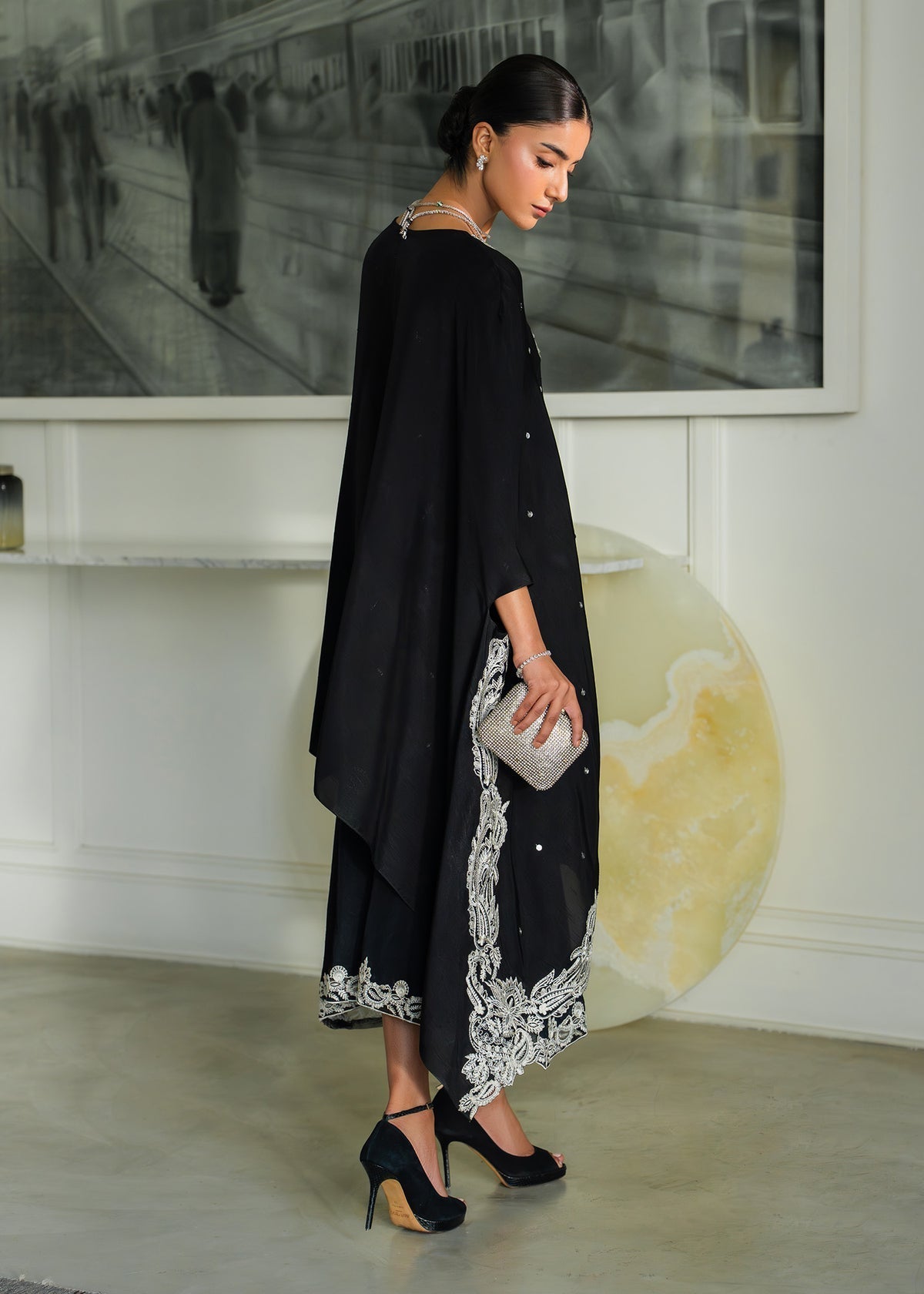 Mahgul | Mahsa Formals | Shadow Luxe-Brand:Mahgul-Type:Ladies Clothes-Black-Silk-House of Maryam- Buy in UK, USA
